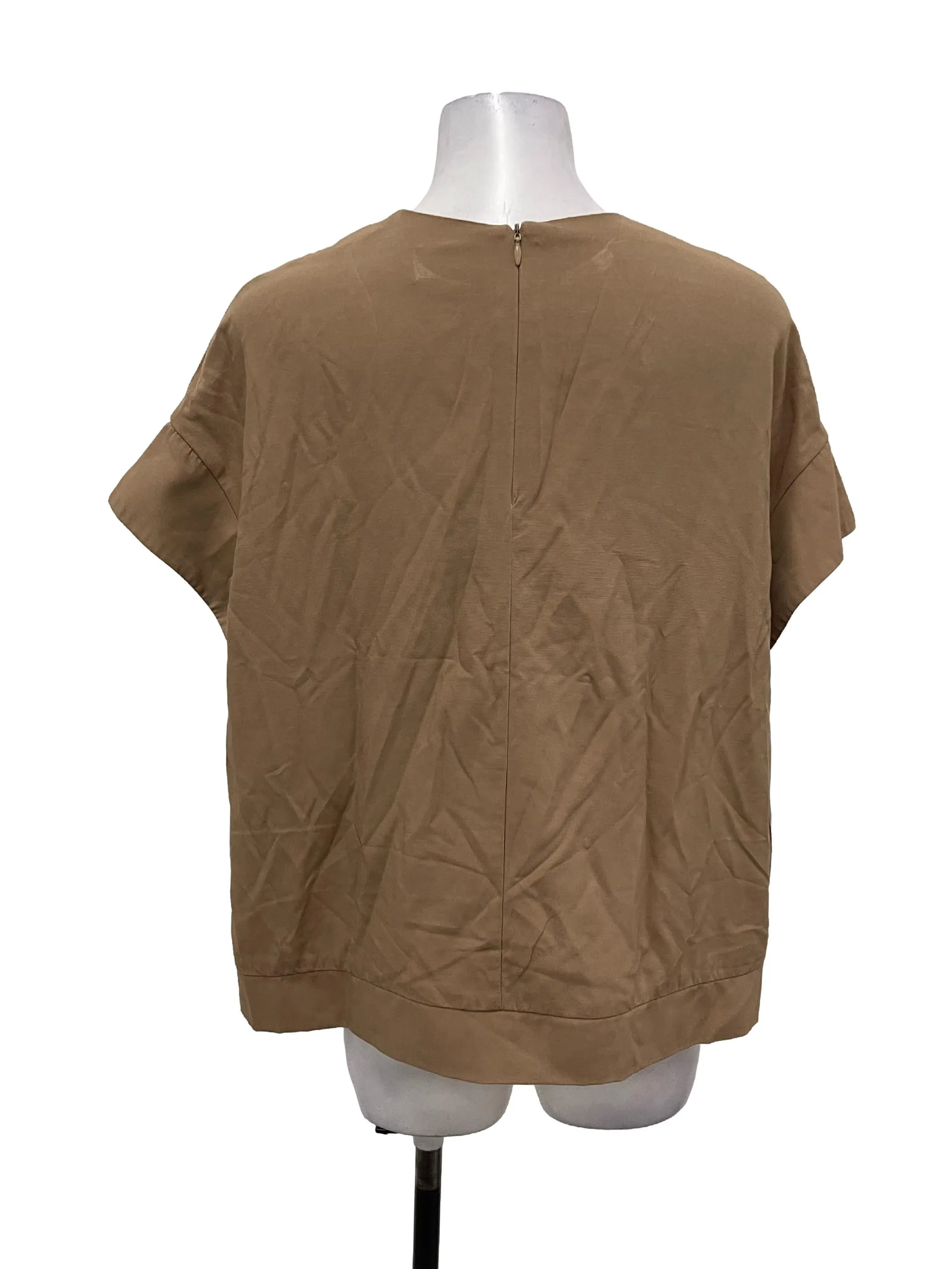 Khaki Roundneck Blouse OSN