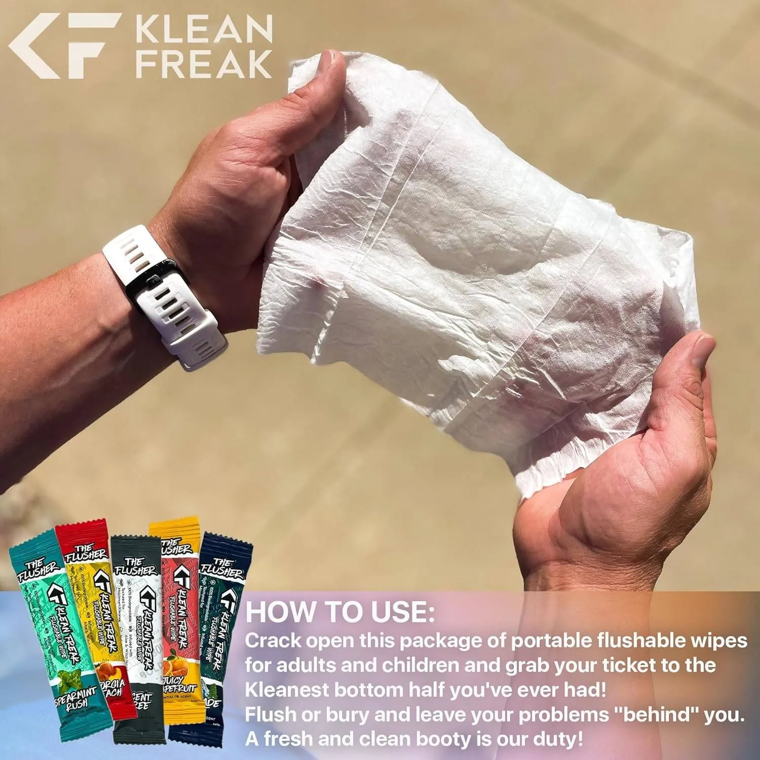 Klean Freak 20 Toilet Wipes Pack Mixed