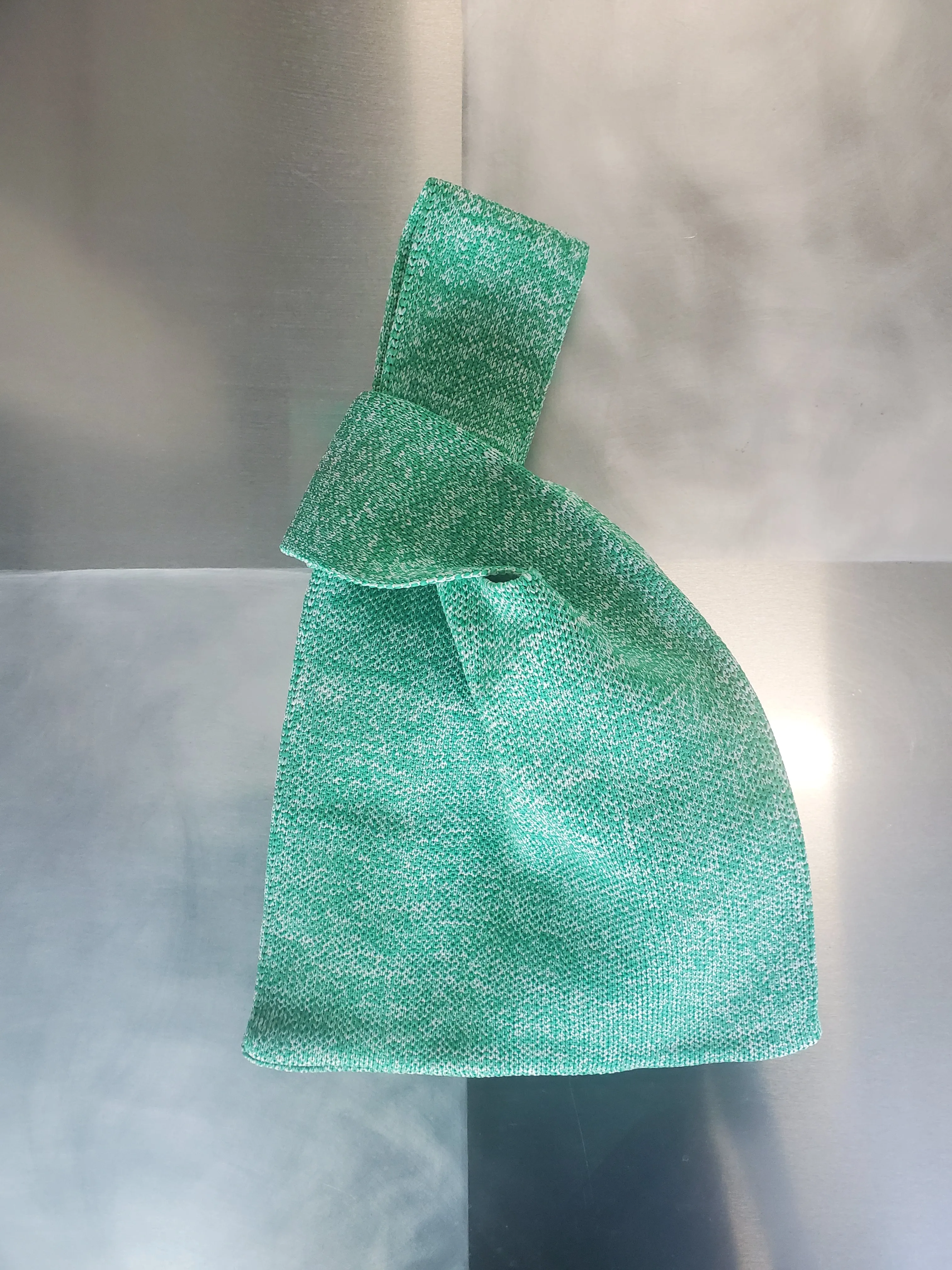Knit Mini Tote - Green Static