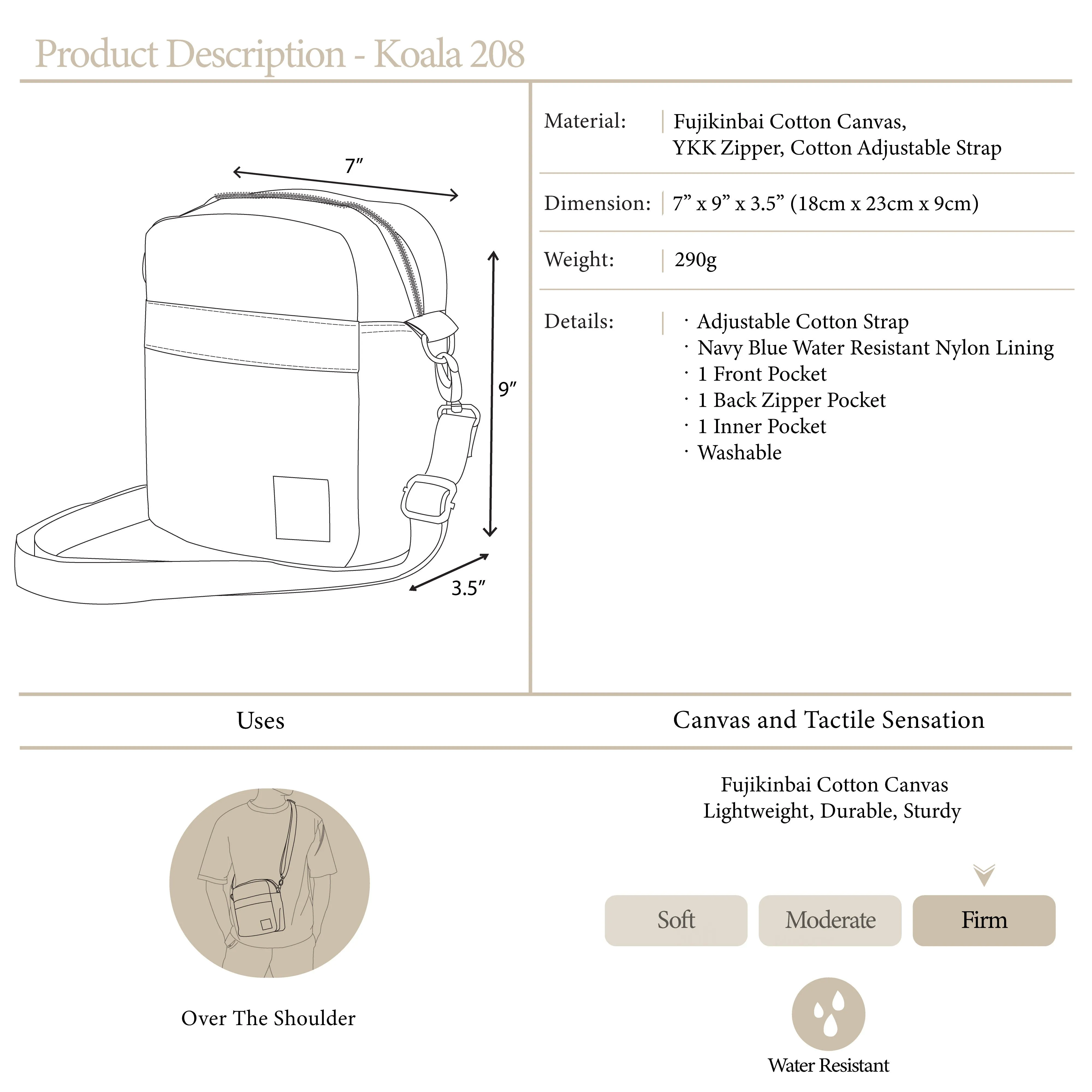 Koala 208 Rose Red | Crossbody Bag