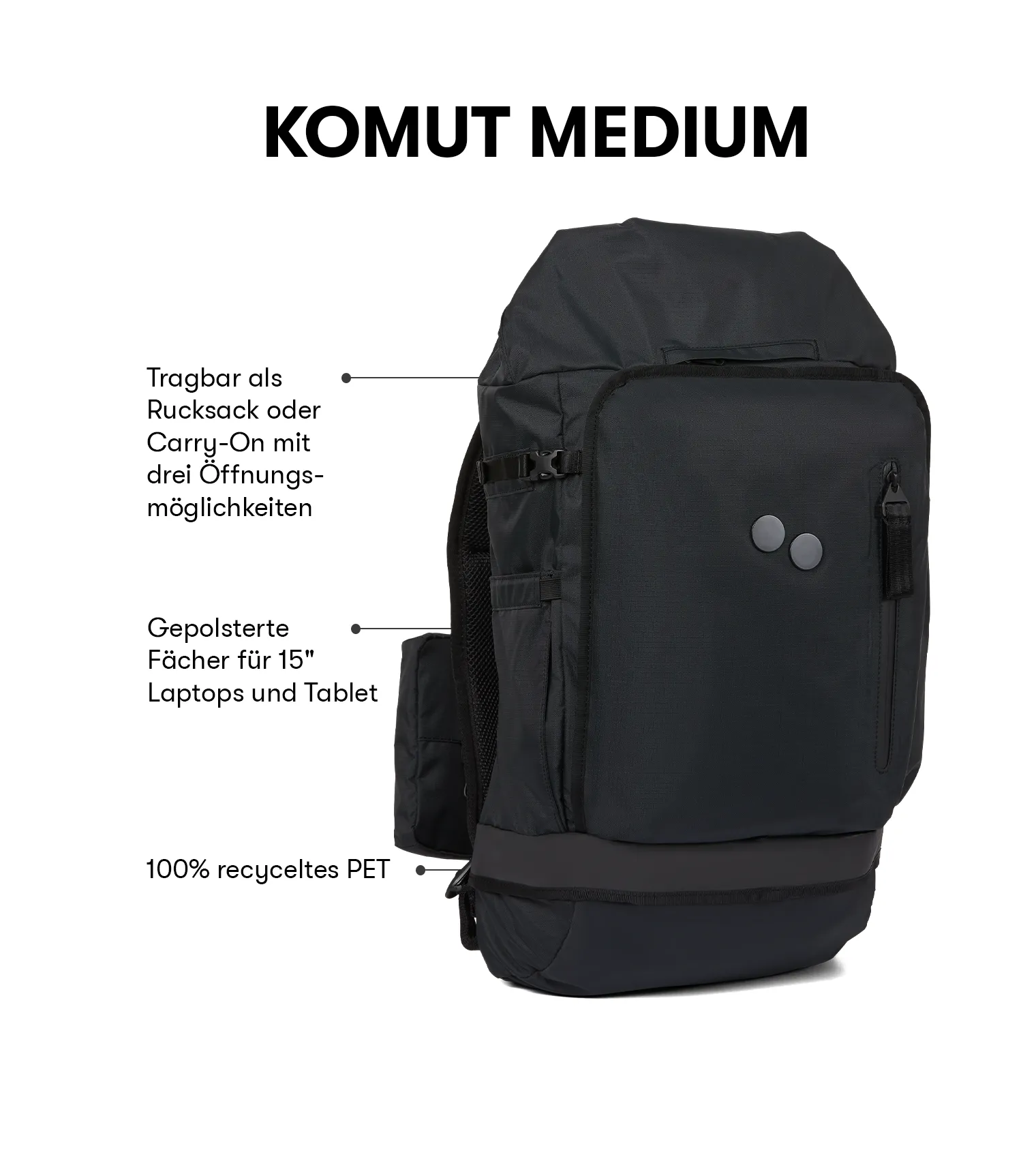 Komut Medium - Pure Black