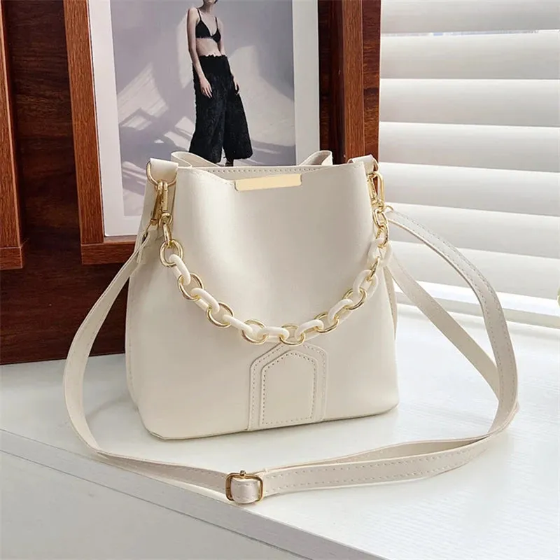 Korean Chain Leather Shoulder Bag