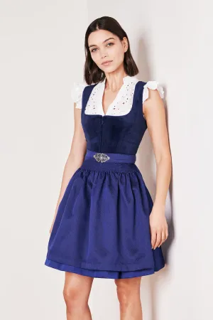 Kruger Mini Dirndl 2pcs. 50cm "Alisha" blue (36,38,40)