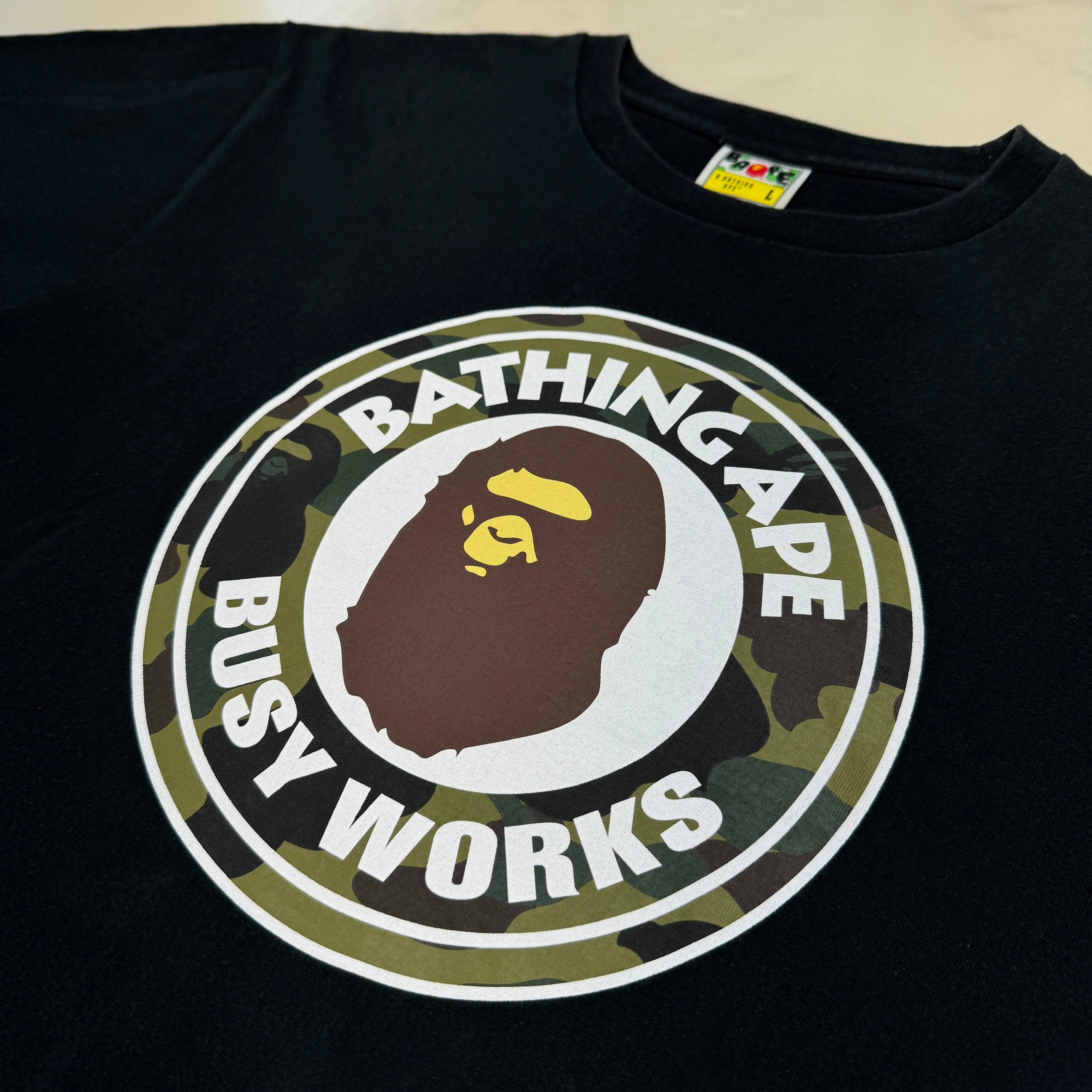 [L] Bape 1st Camo Busy Works Tee