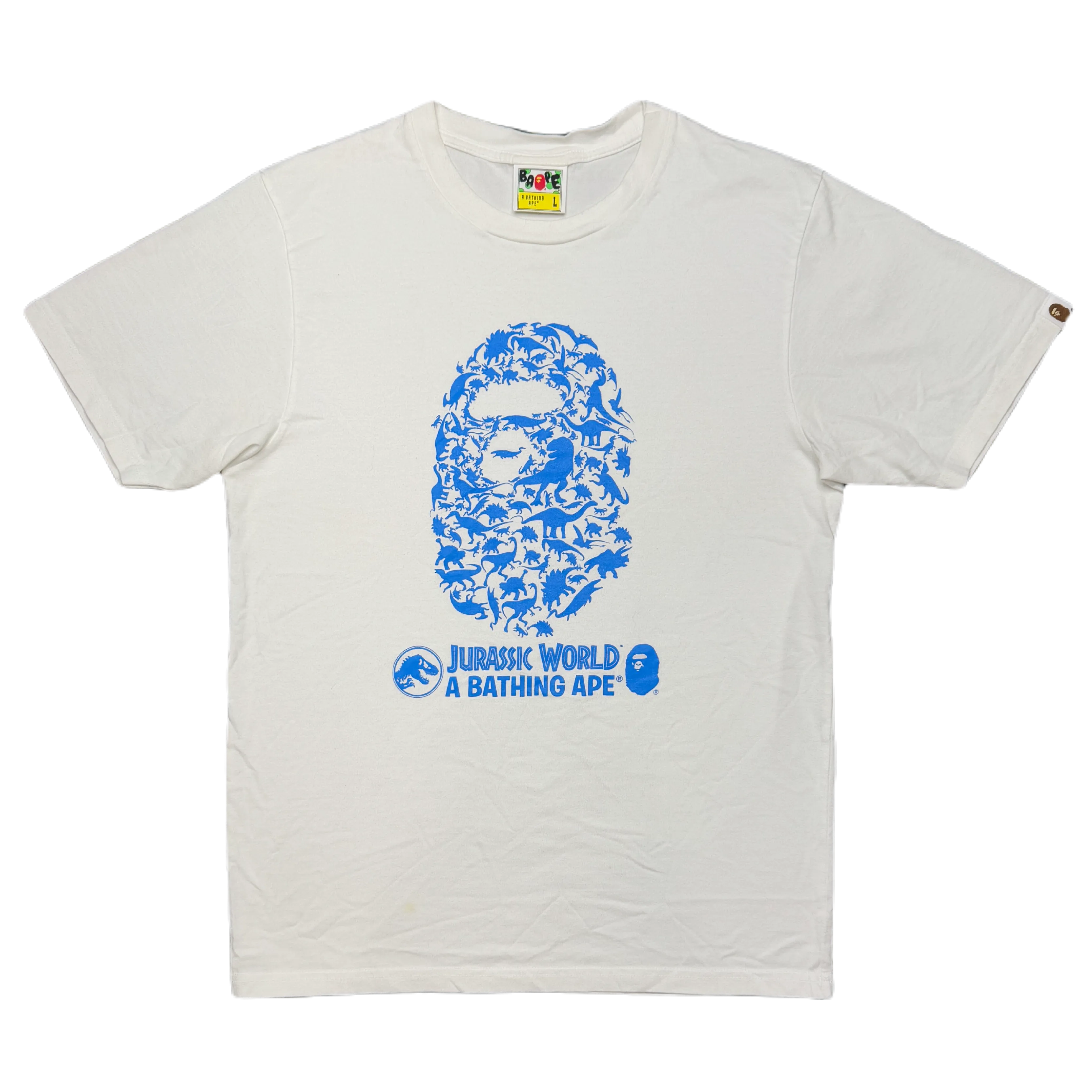 [L] Bape x Jurassic World Ape Head Tee