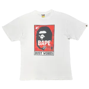 [L] OG Bape Red Camo Ape Head Box Tee