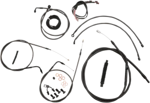 LA Choppers LA-8150KT2-16M Complete Handlebar Cable and Brake Line Kit - Midnight