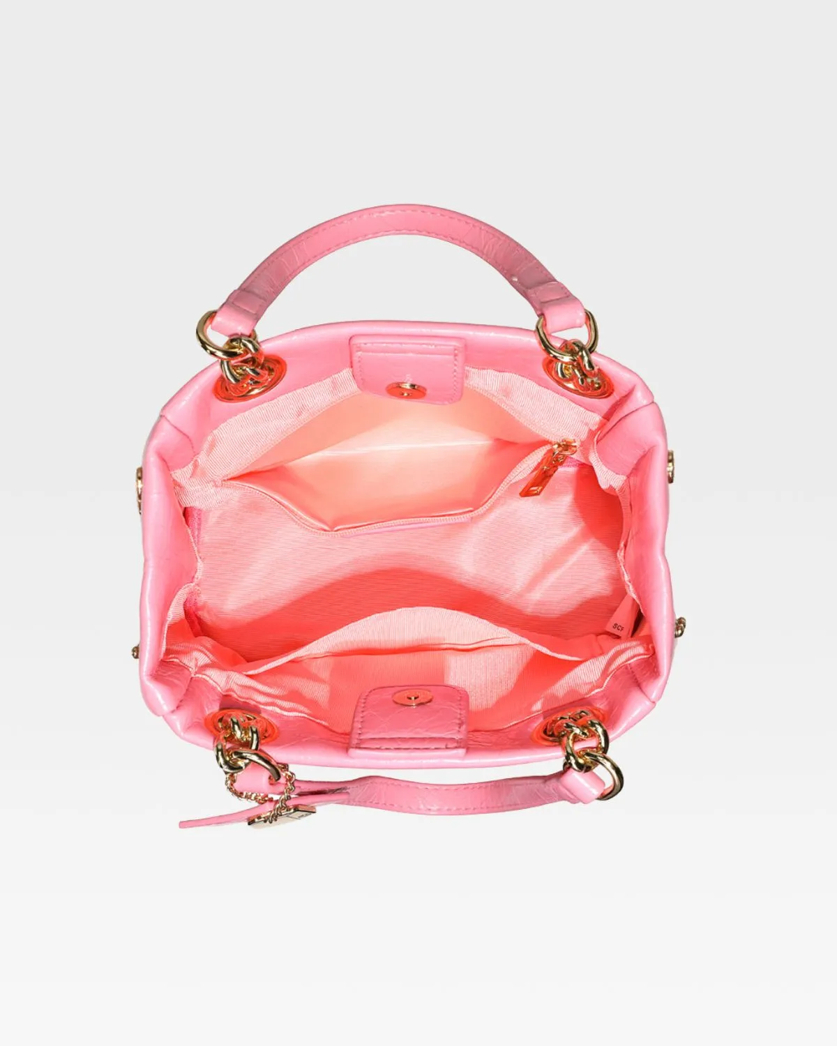 Leather Mini Tote Bag in Baby Pink