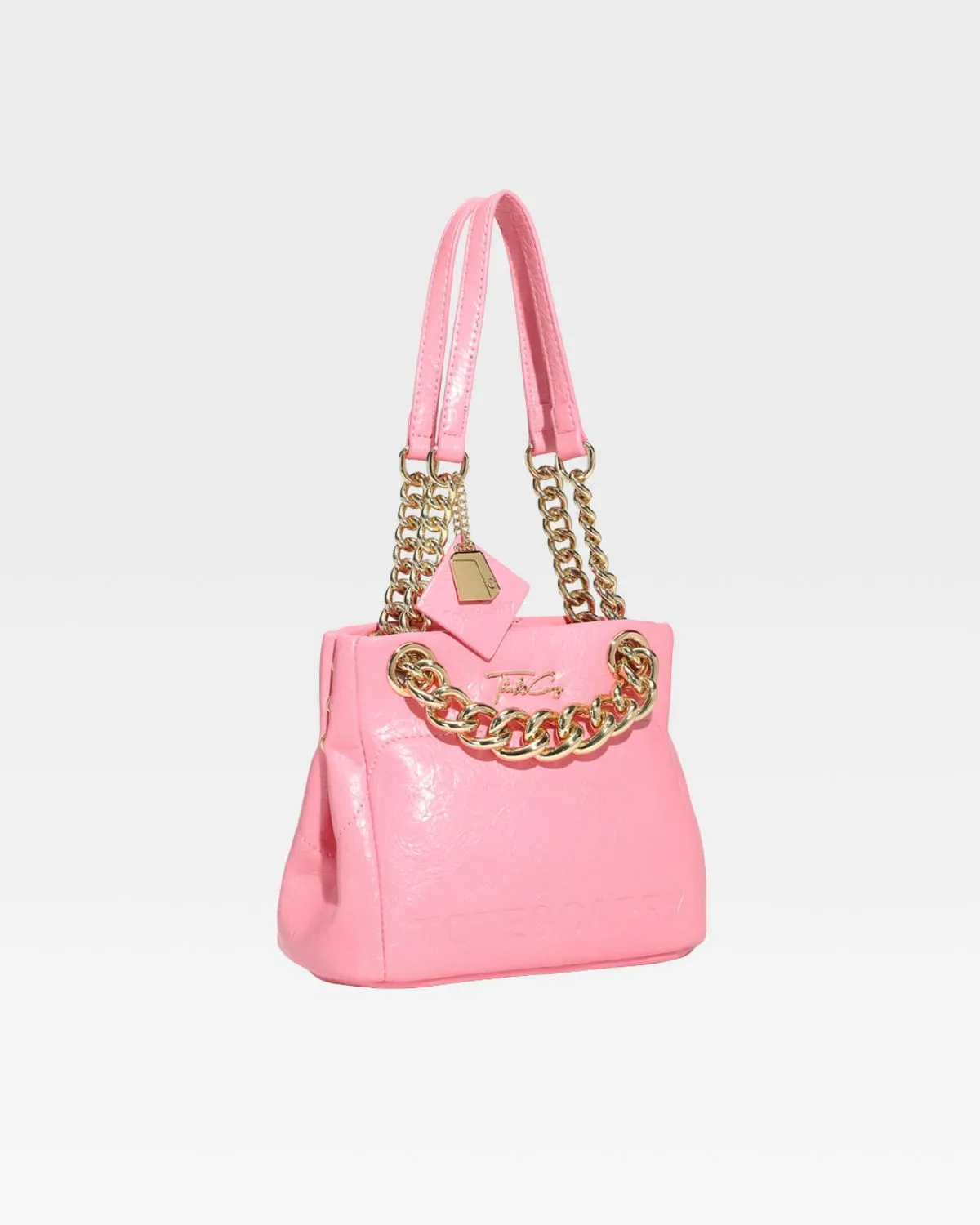 Leather Mini Tote Bag in Baby Pink