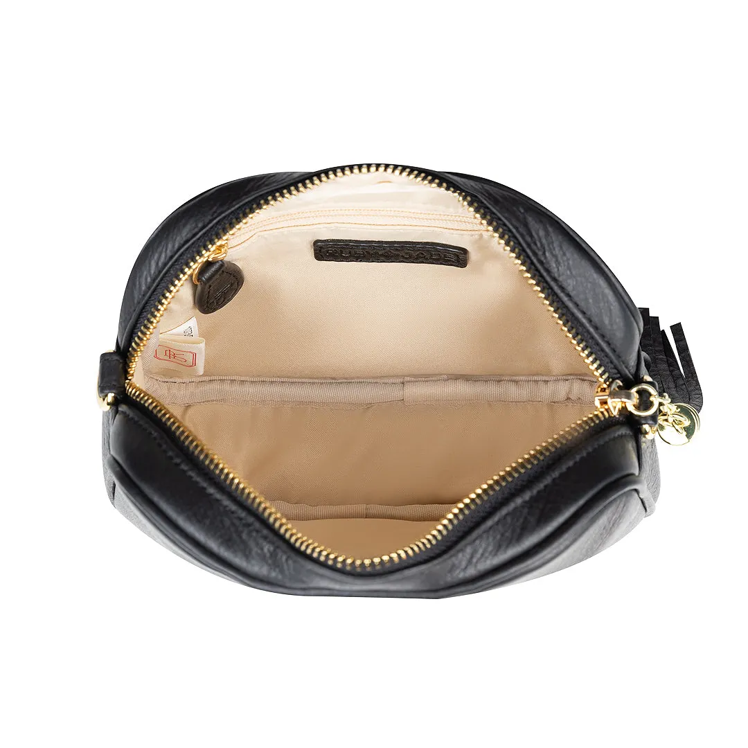 Lily - (Leather) Black & Gold