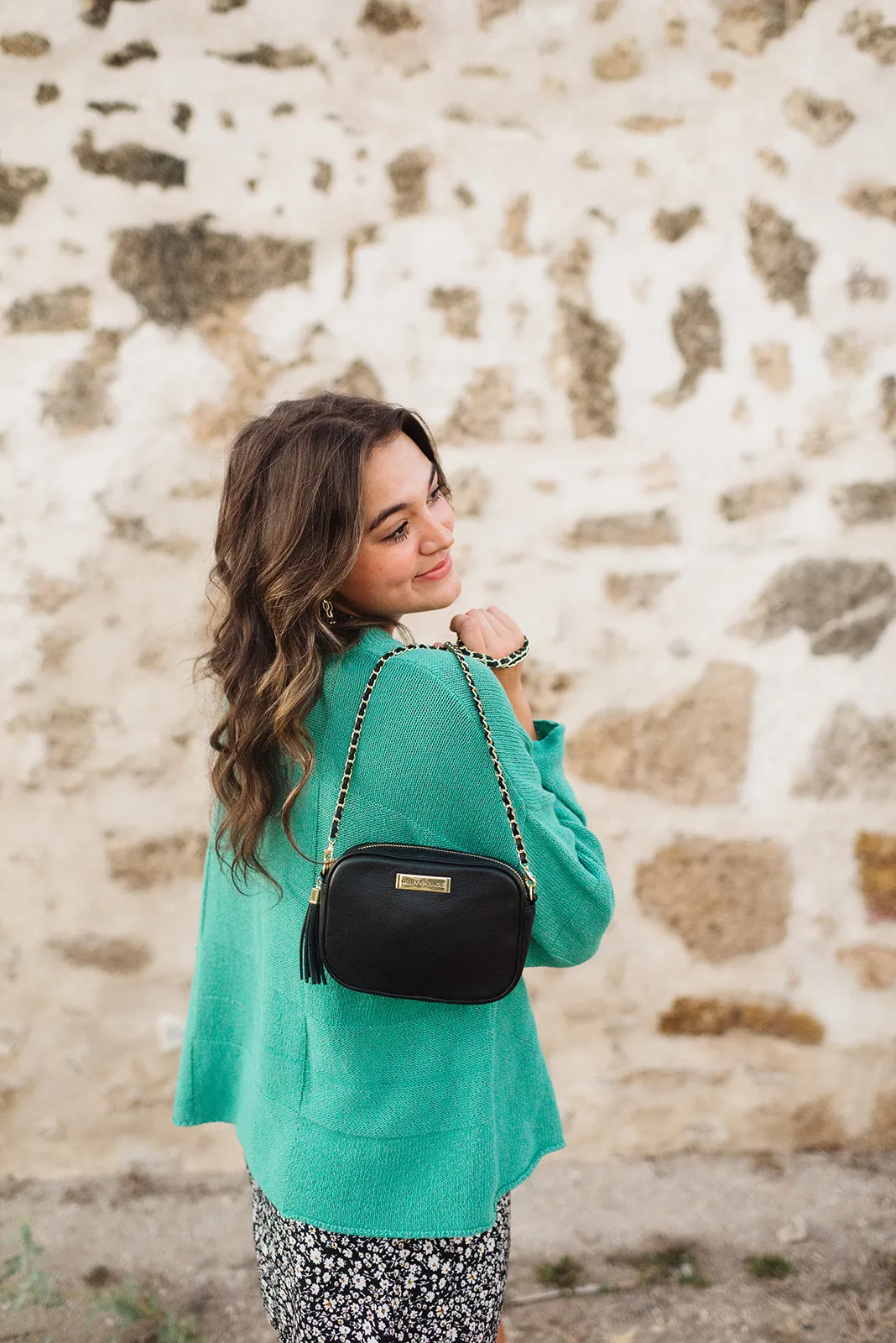 Lily - (Leather) Black & Gold