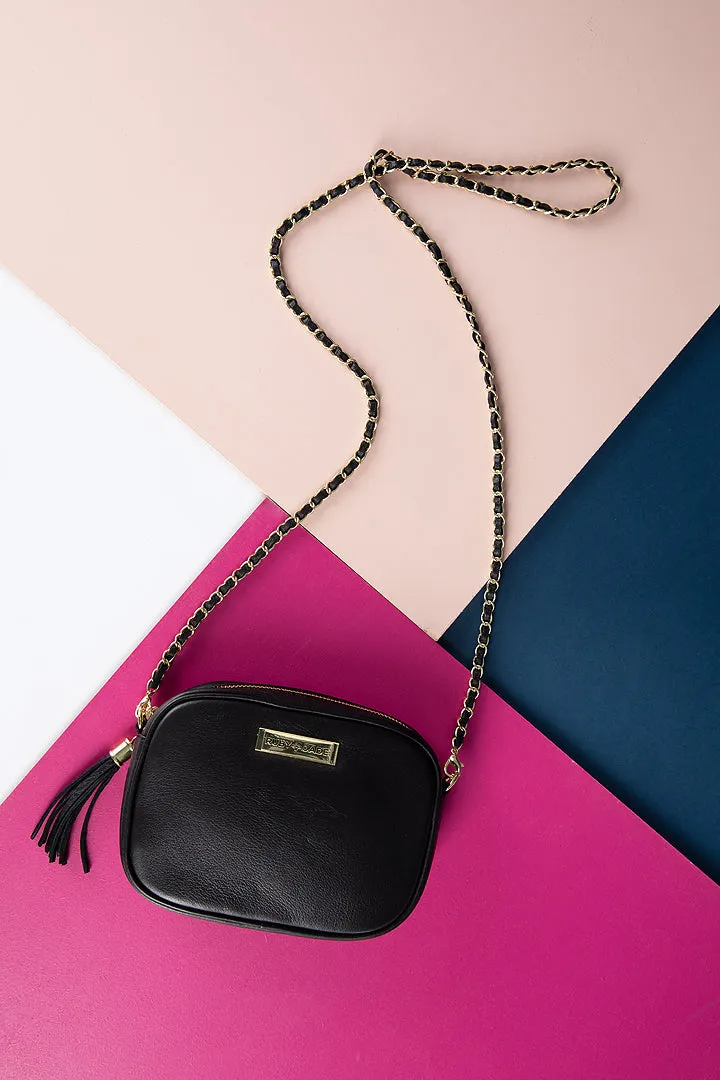 Lily - (Leather) Black & Gold