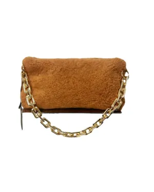 LINDA RICHARDS | Shearling Chain Clutch