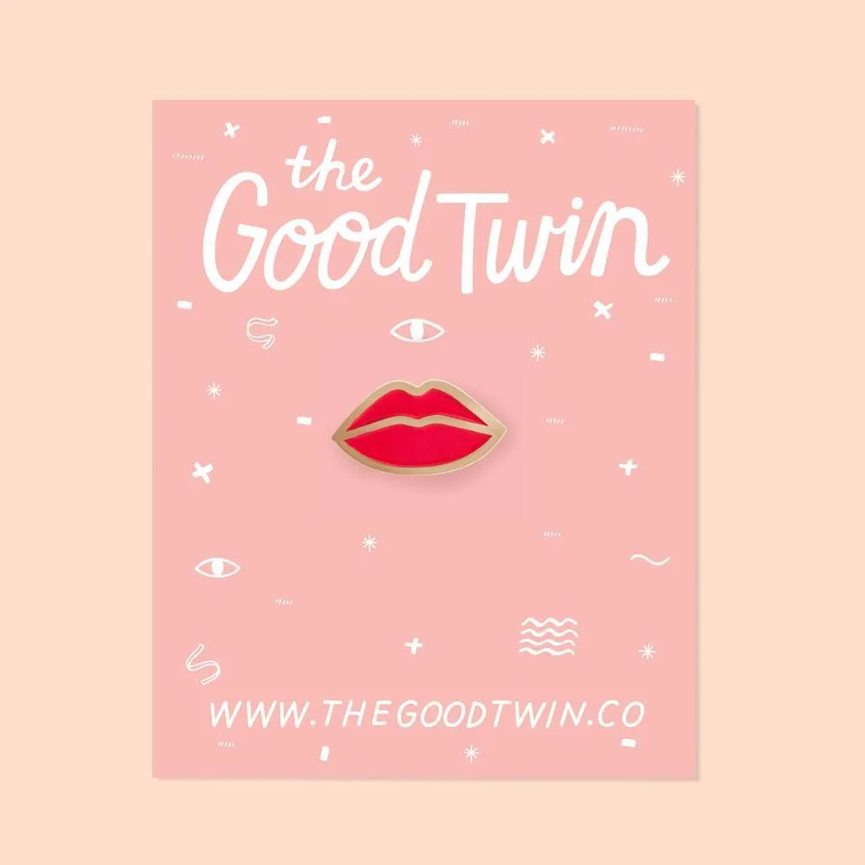 Lips Pin and Post Card