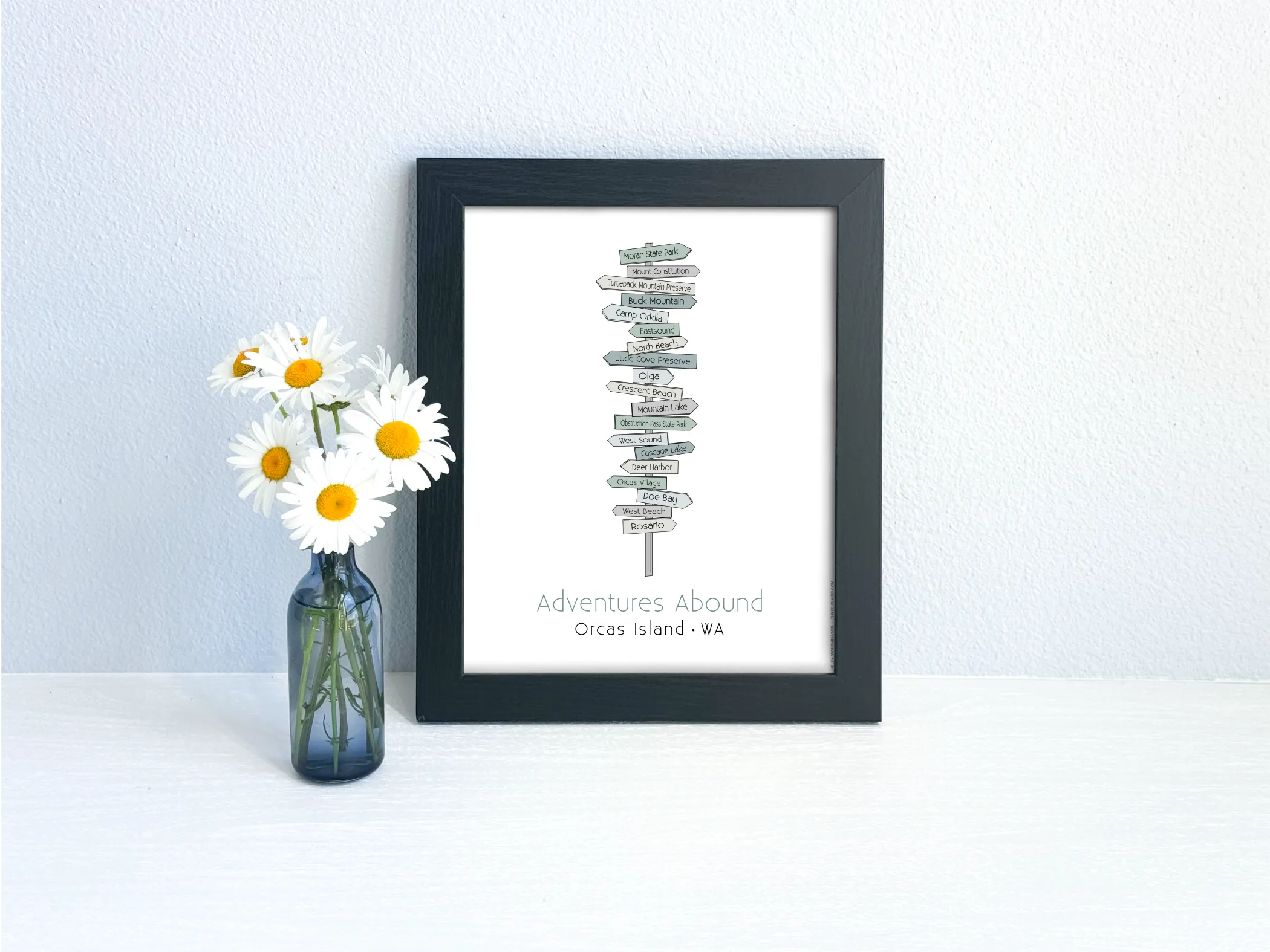 Local Signpost Series - Orcas Island Art Print (Unframed)