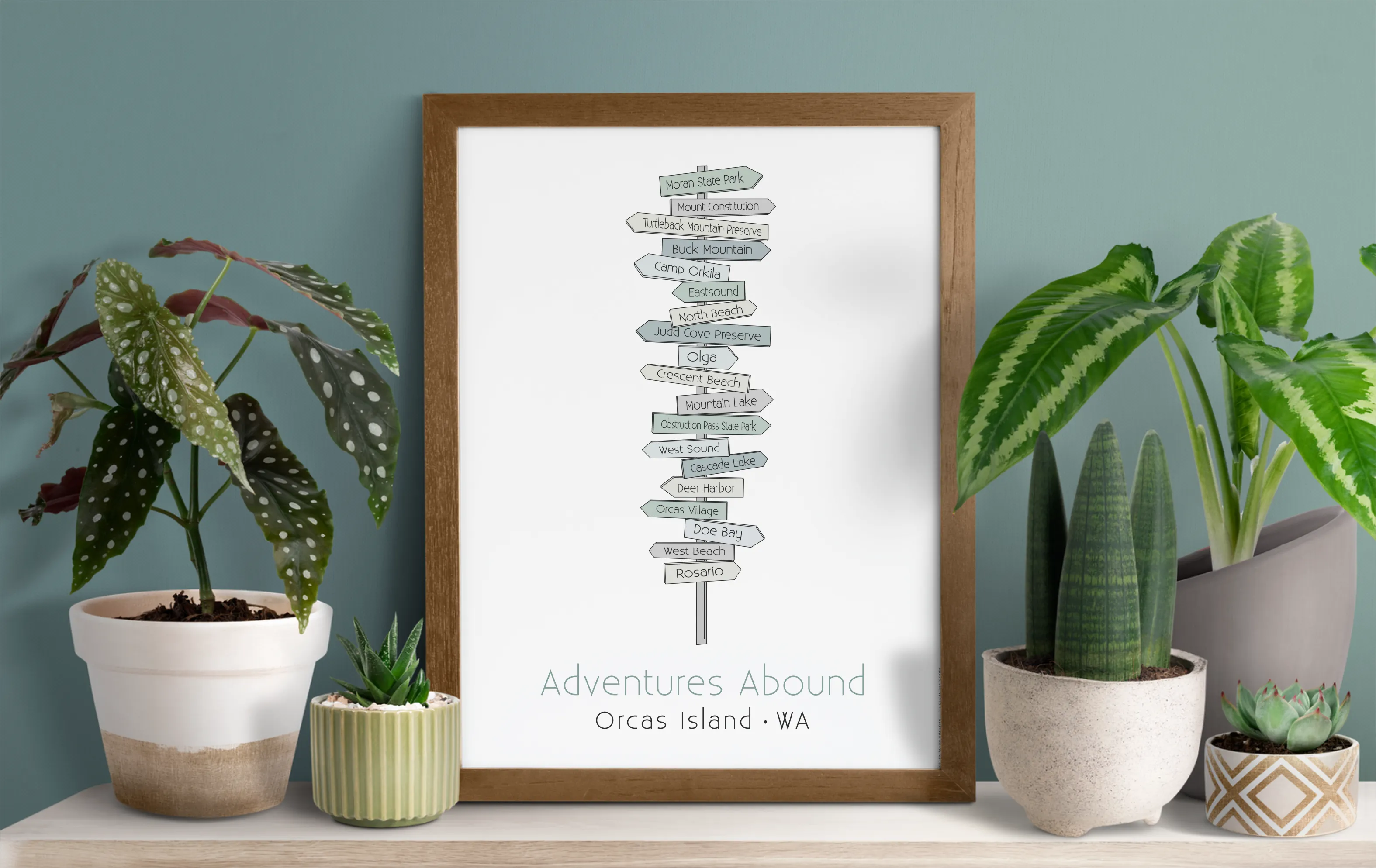 Local Signpost Series - Orcas Island Art Print (Unframed)