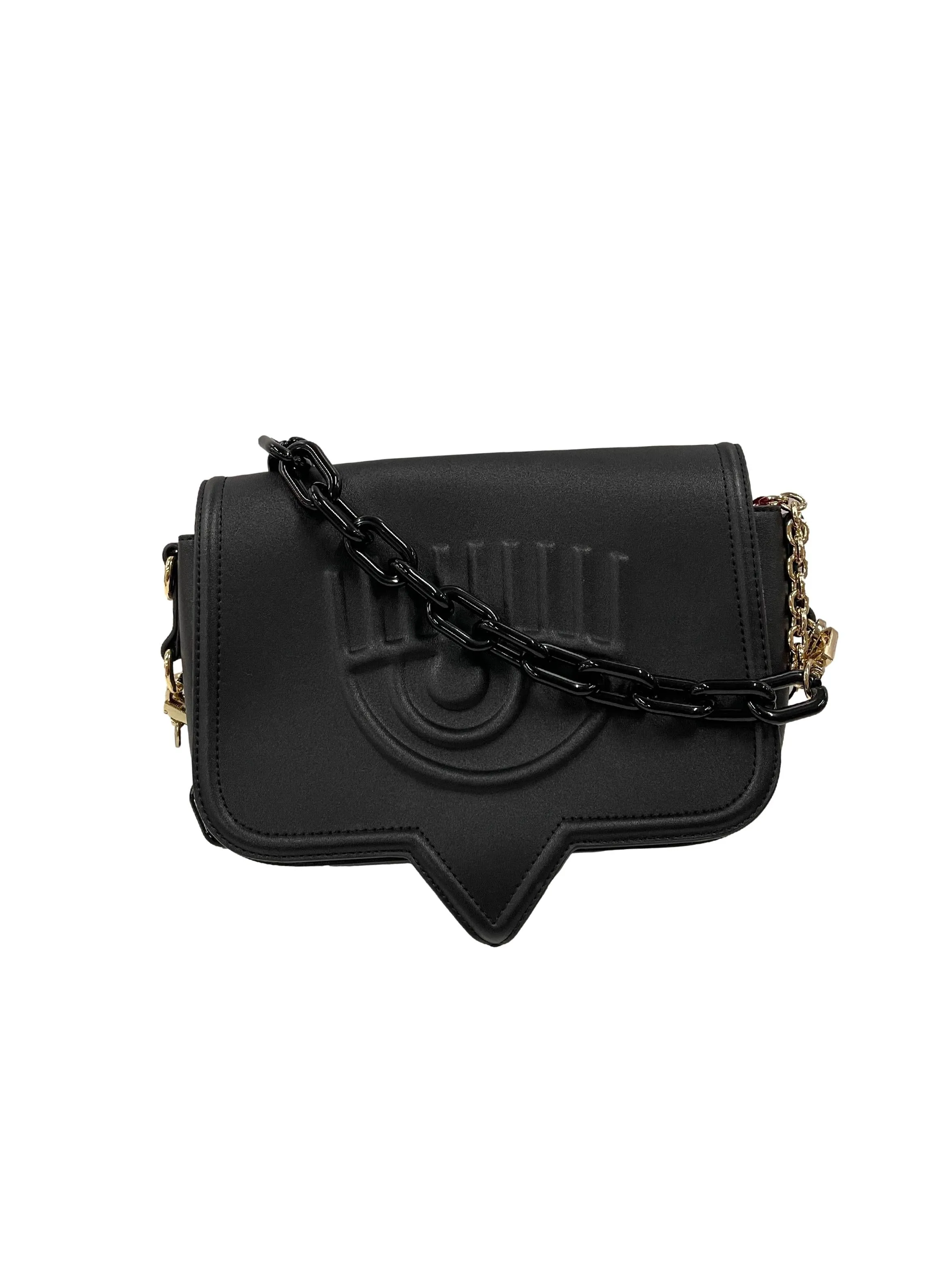 Logo Patch Chain-Linked Shoulder Bag
