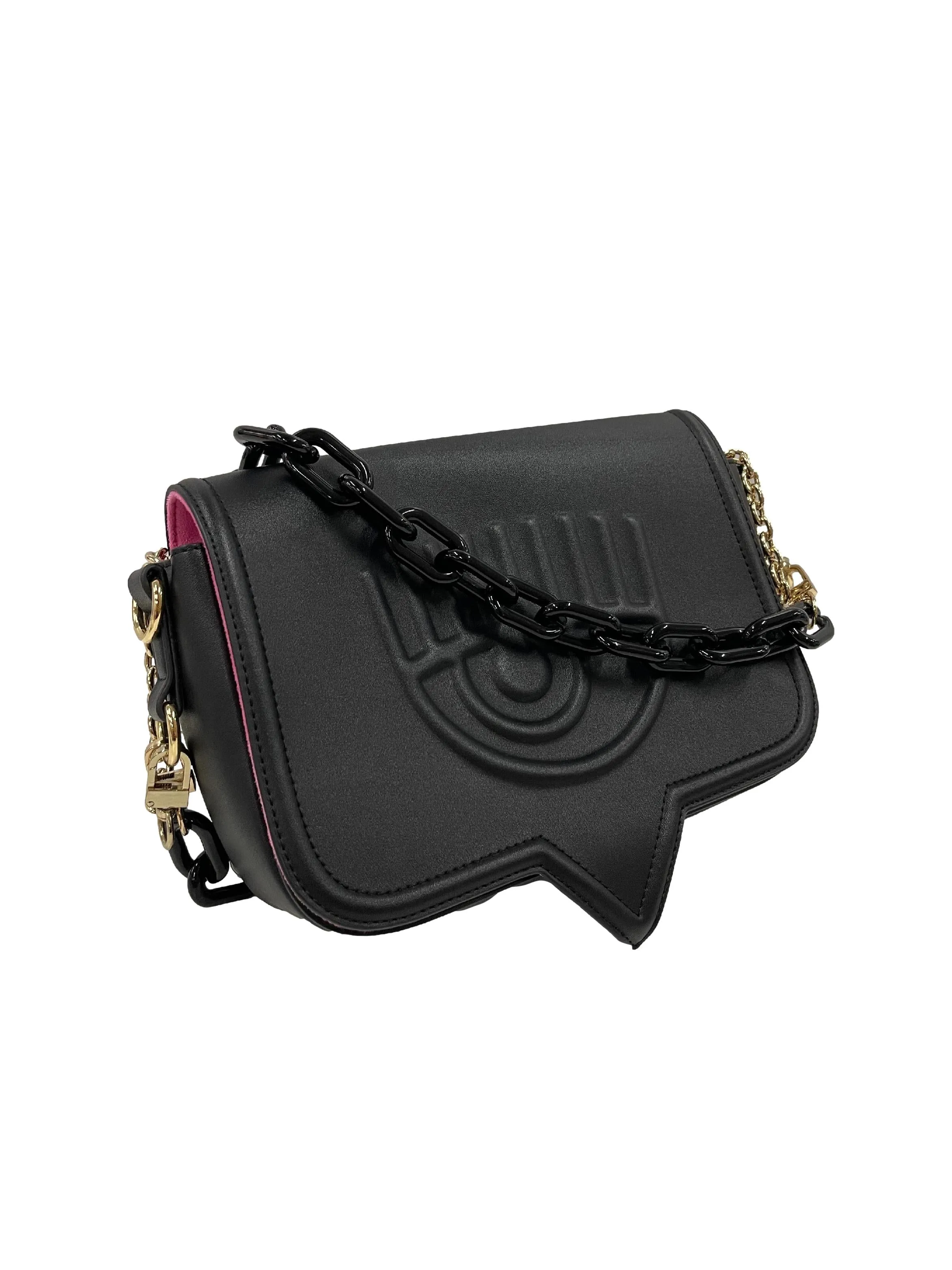 Logo Patch Chain-Linked Shoulder Bag