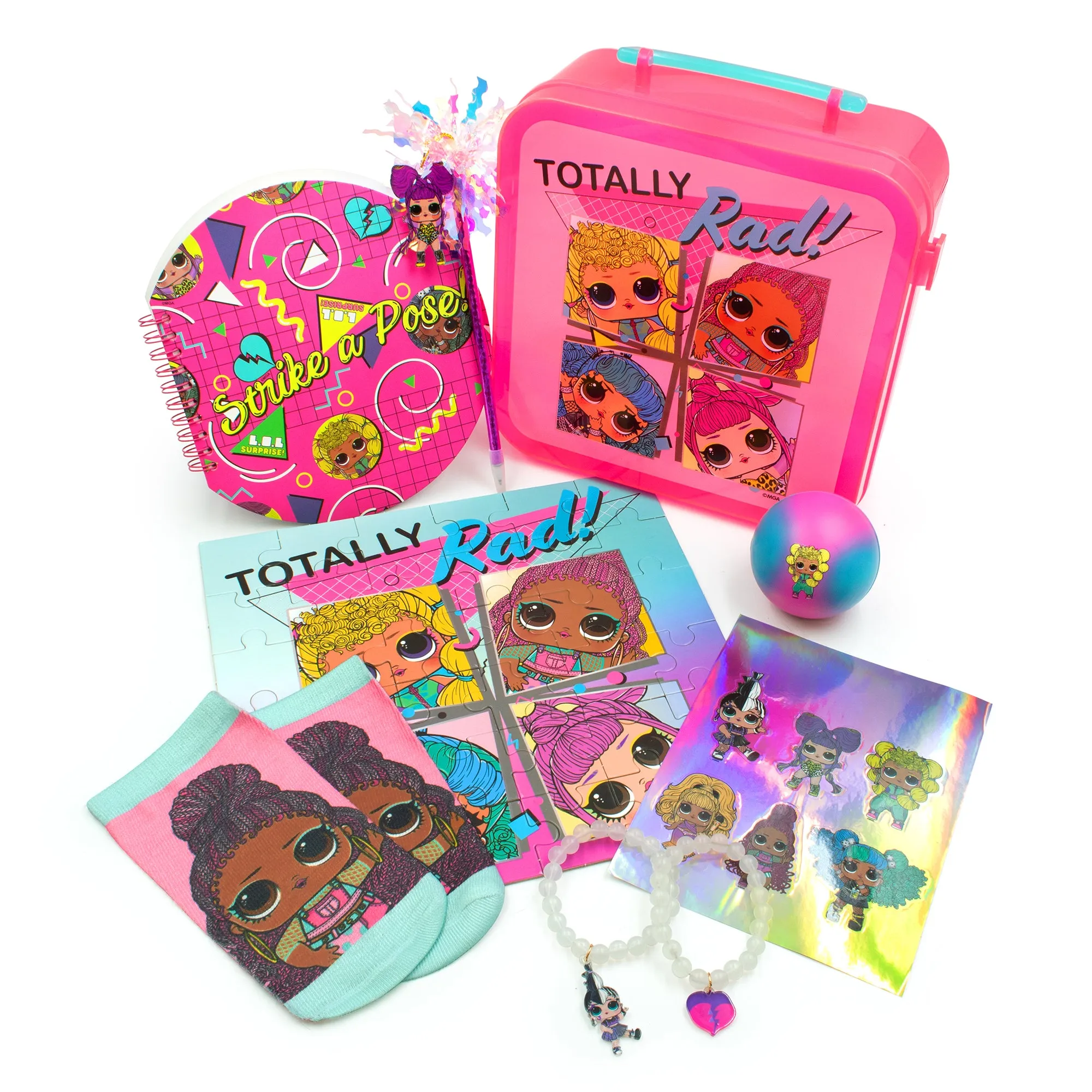 LOL Girls Activity Set 6pc Kids Arts and Crafts Kit for Home, Travel, or Gift