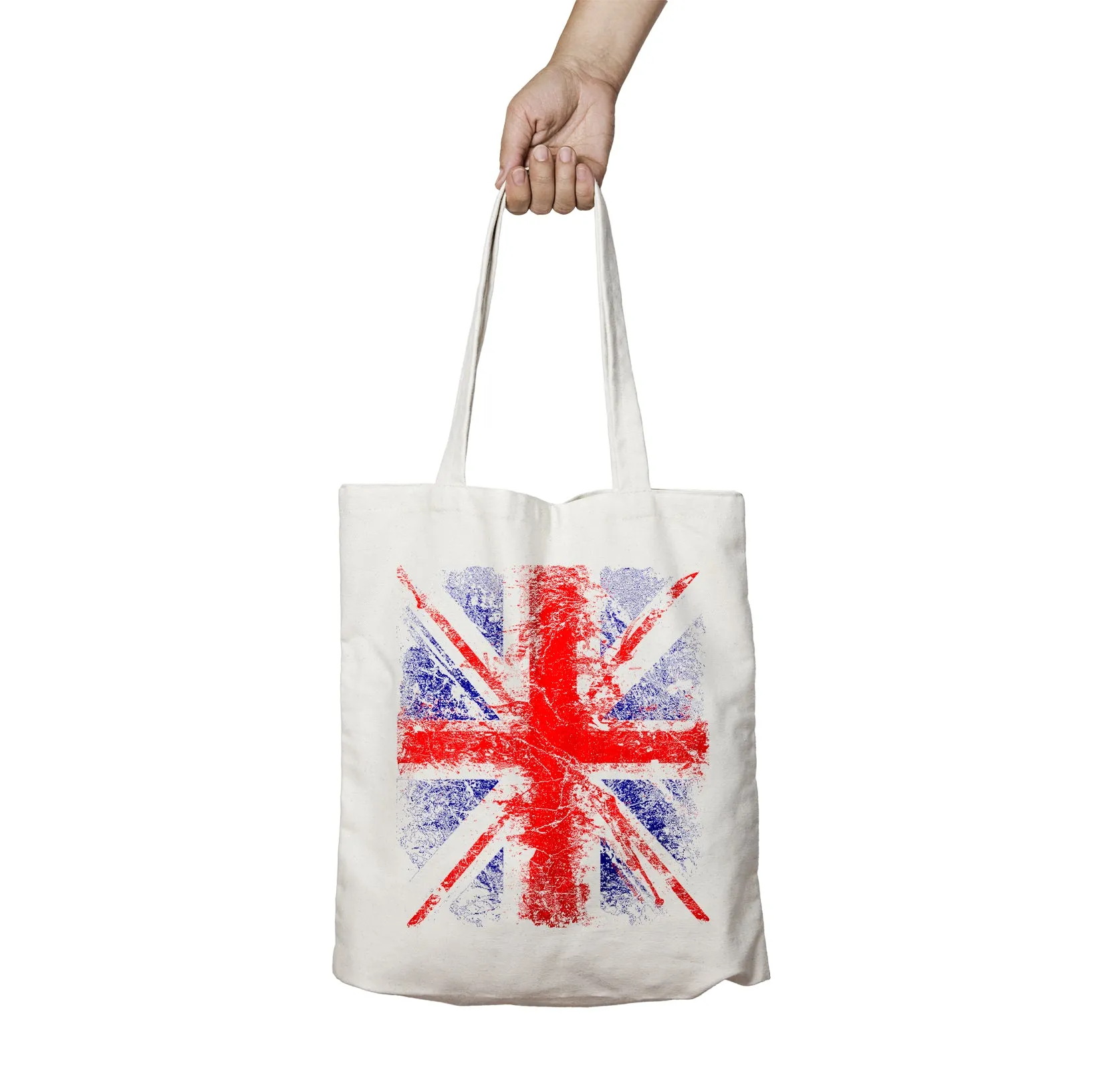 London Union Jack Distressed White Official Tote Bag
