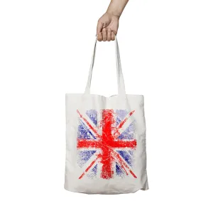 London Union Jack Distressed White Official Tote Bag
