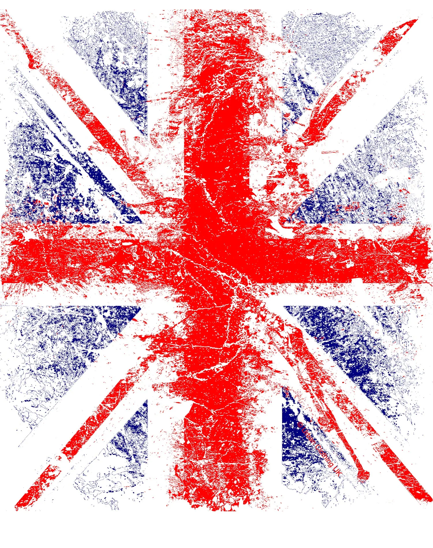 London Union Jack Distressed White Official Tote Bag
