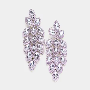 Long Lavender Crystal Marquise Earrings | 514795