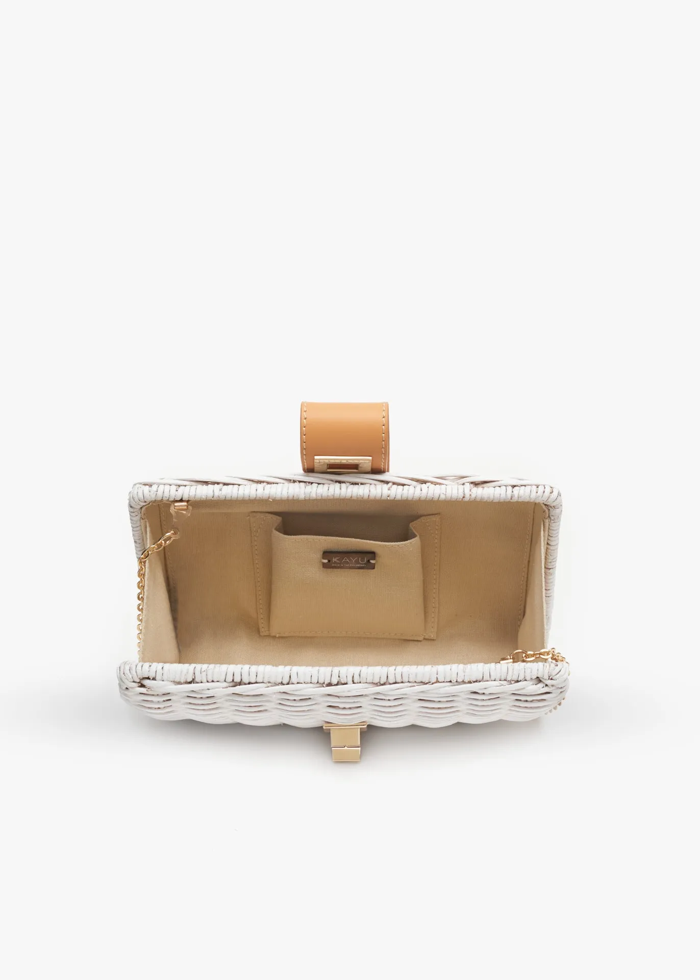 Lou Wicker Straw Clutch Bag
