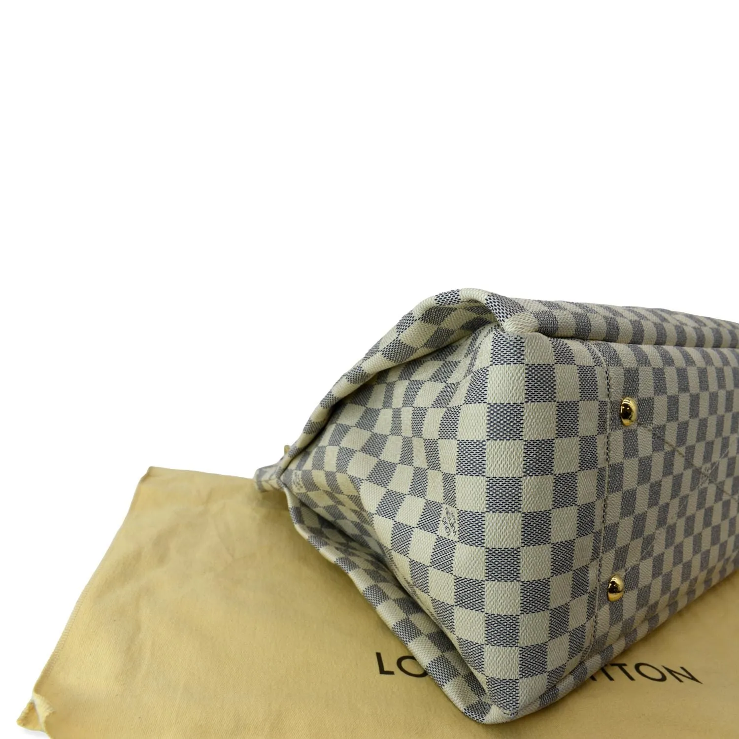 LOUIS VUITTON Artsy MM Damier Azur Hobo Bag White