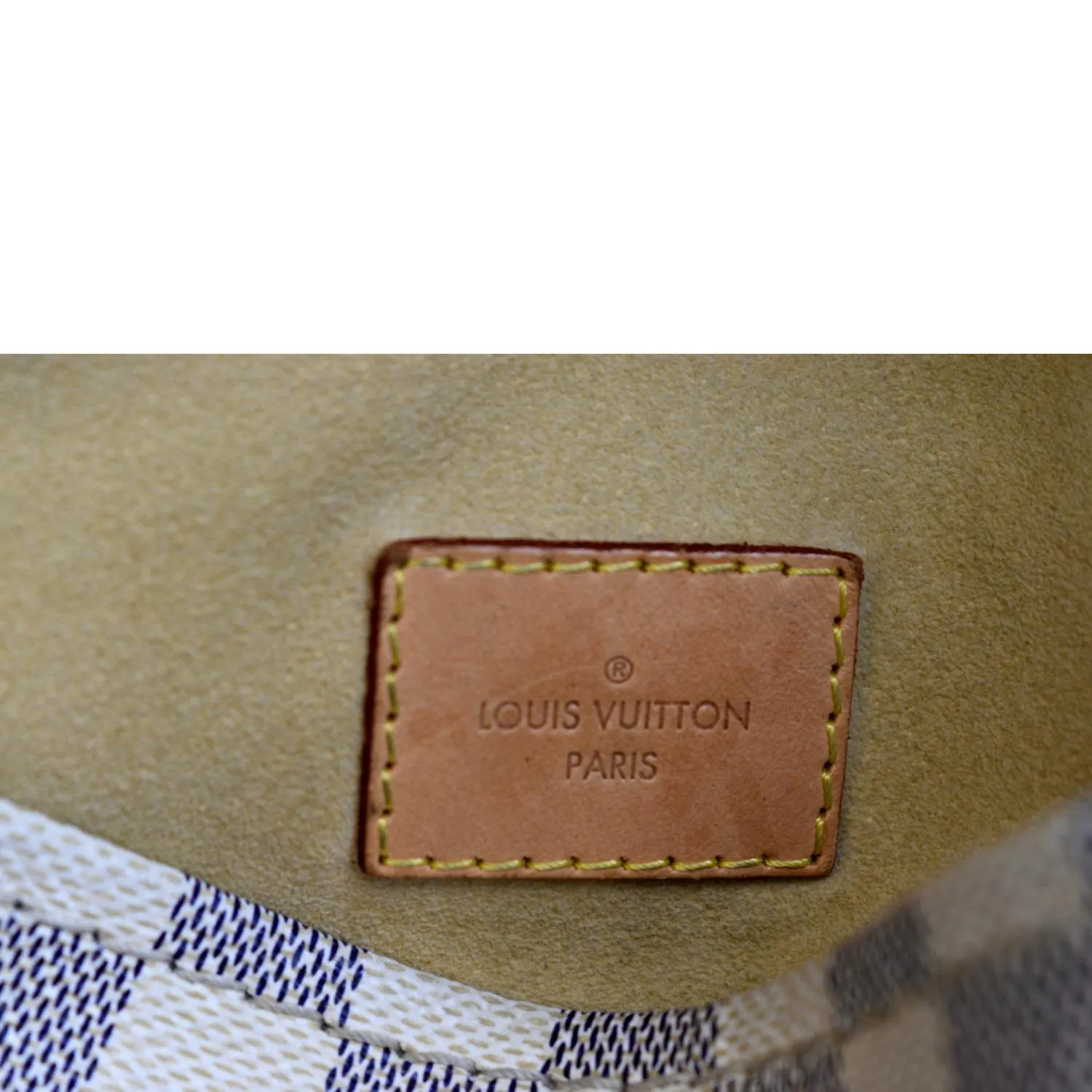 LOUIS VUITTON Artsy MM Damier Azur Hobo Bag White