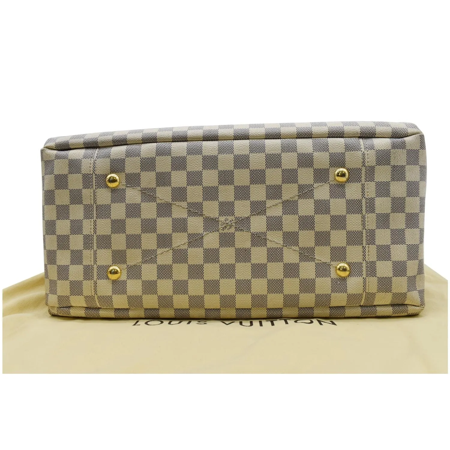 LOUIS VUITTON Artsy MM Damier Azur Hobo Bag White