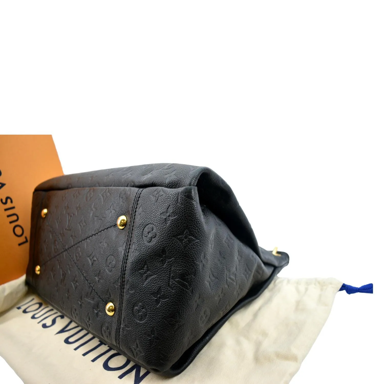 LOUIS VUITTON Artsy MM Empreinte Leather Hobo Bag Black