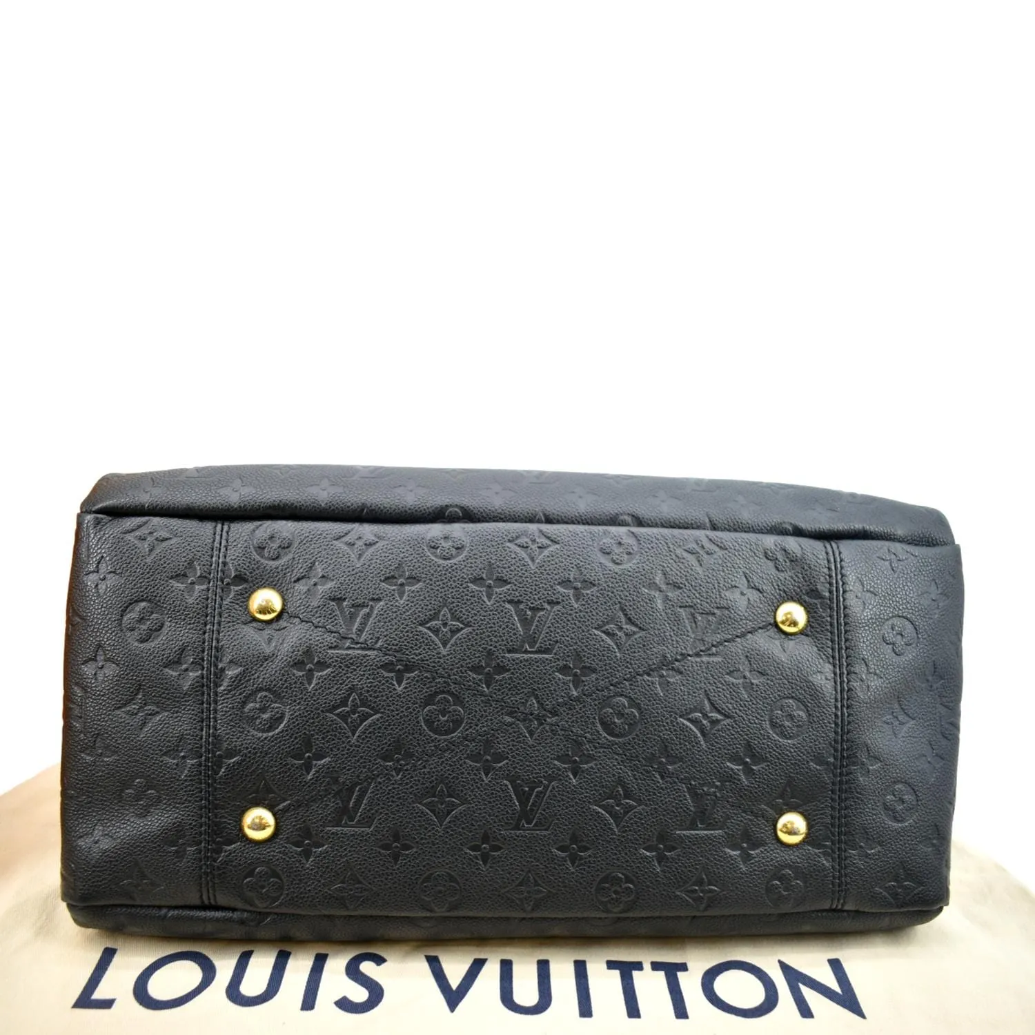 LOUIS VUITTON Artsy MM Empreinte Leather Hobo Bag Black