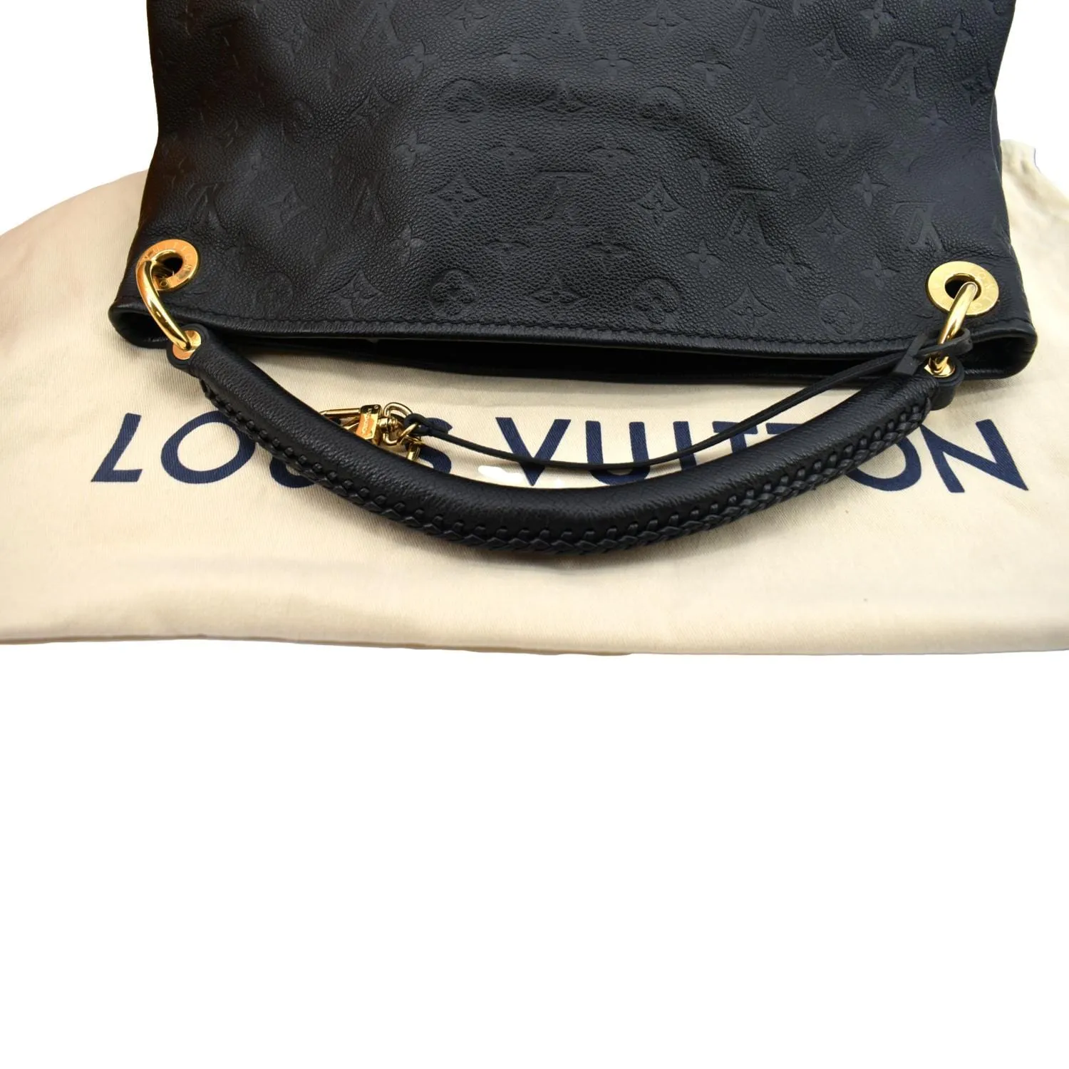 LOUIS VUITTON Artsy MM Empreinte Leather Hobo Bag Black