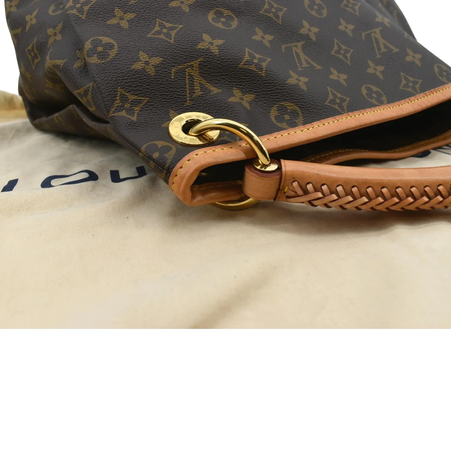 LOUIS VUITTON  Artsy MM Monogram Canvas Hobo Bag Brown