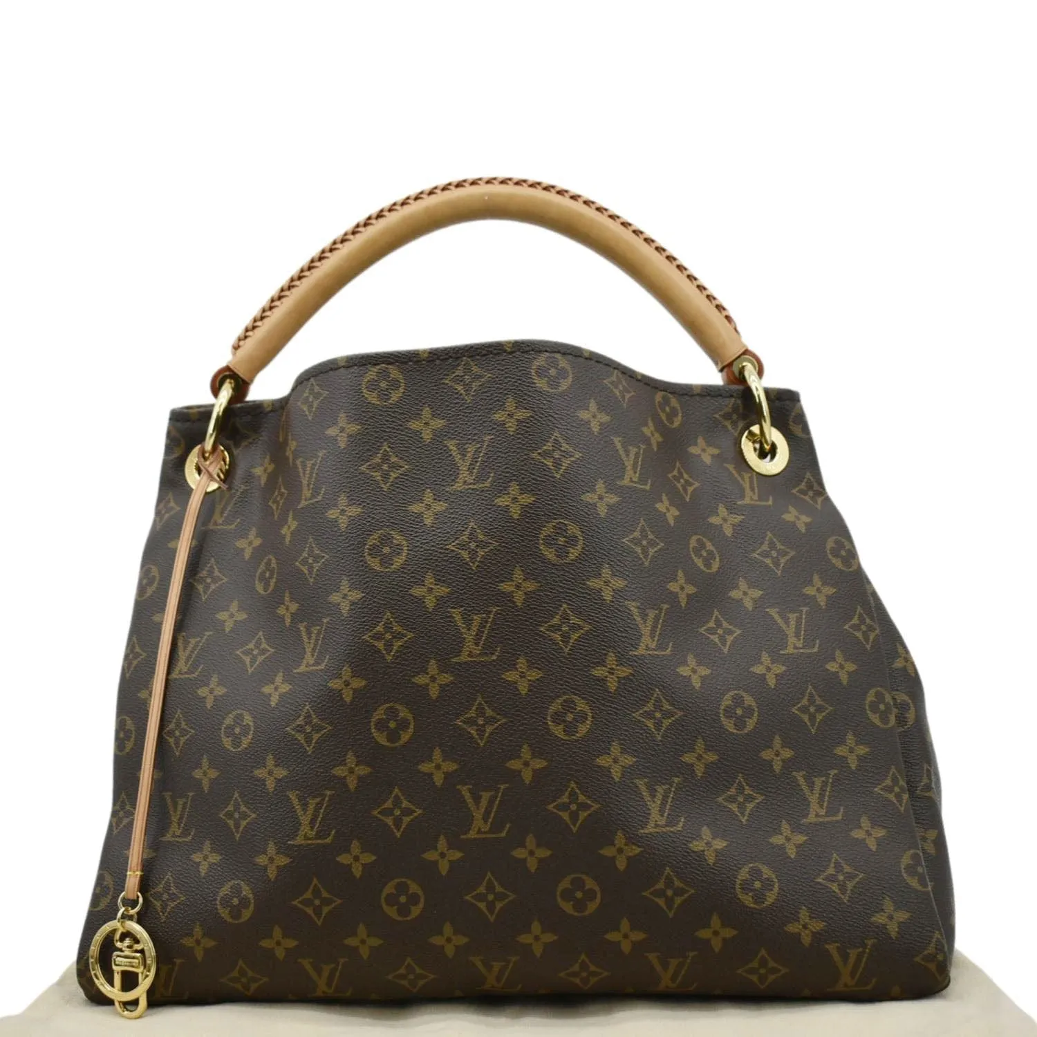 LOUIS VUITTON  Artsy MM Monogram Canvas Hobo Bag Brown