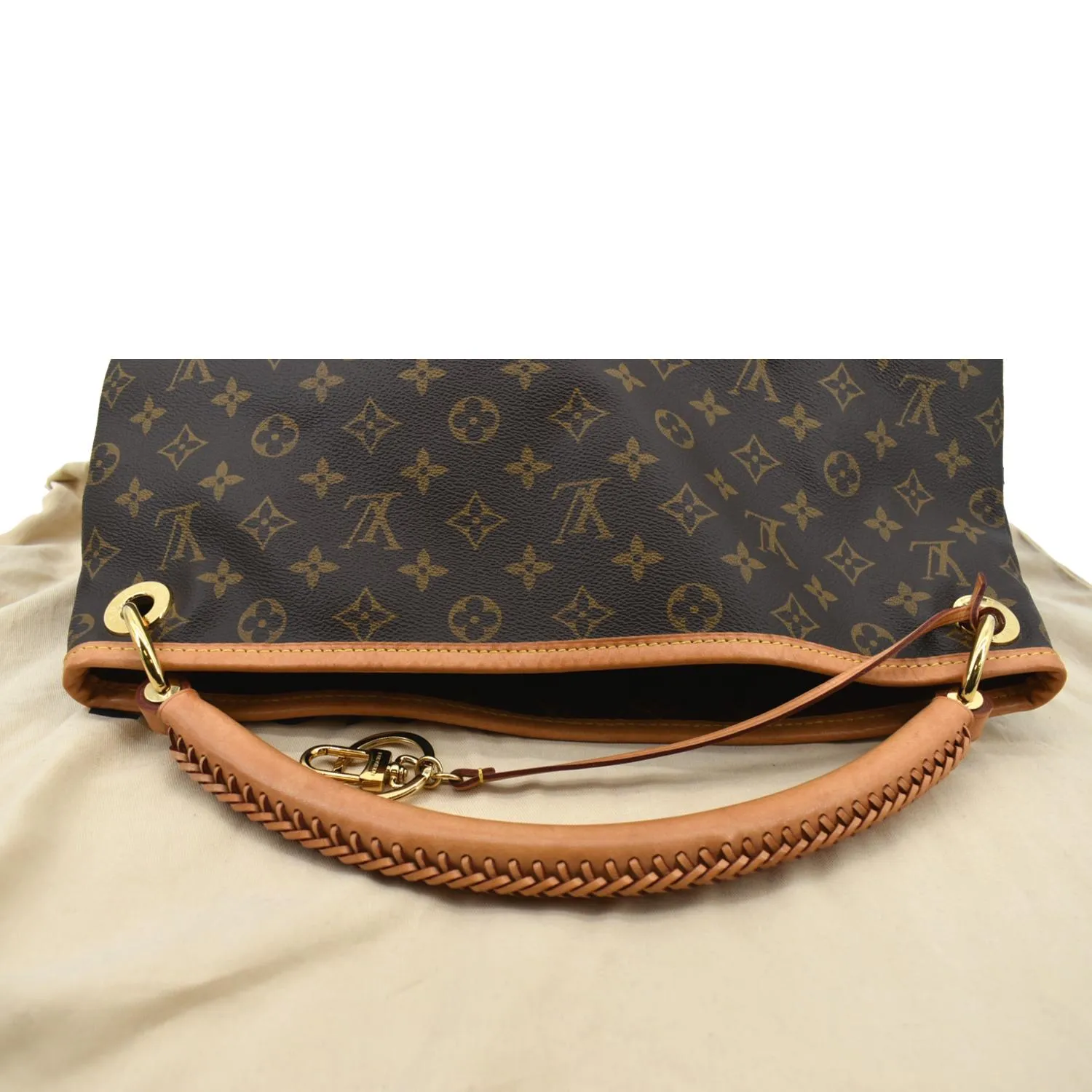 LOUIS VUITTON  Artsy MM Monogram Canvas Hobo Bag Brown