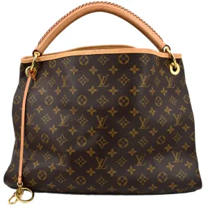 LOUIS VUITTON Artsy MM Monogram Canvas Hobo Bag Brown