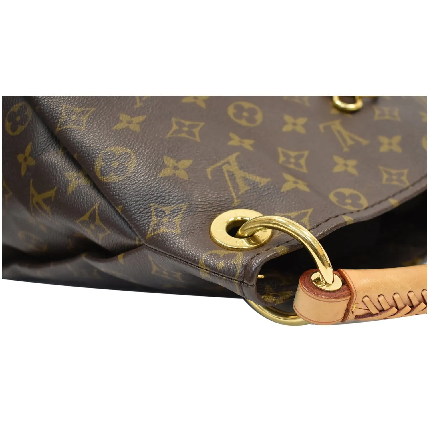 LOUIS VUITTON Artsy MM Monogram Canvas Hobo Bag Brown