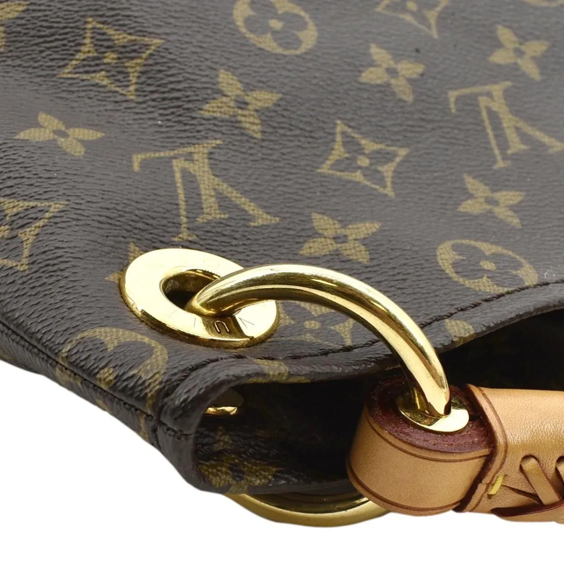 LOUIS VUITTON Artsy MM Monogram Canvas Hobo Bag Brown