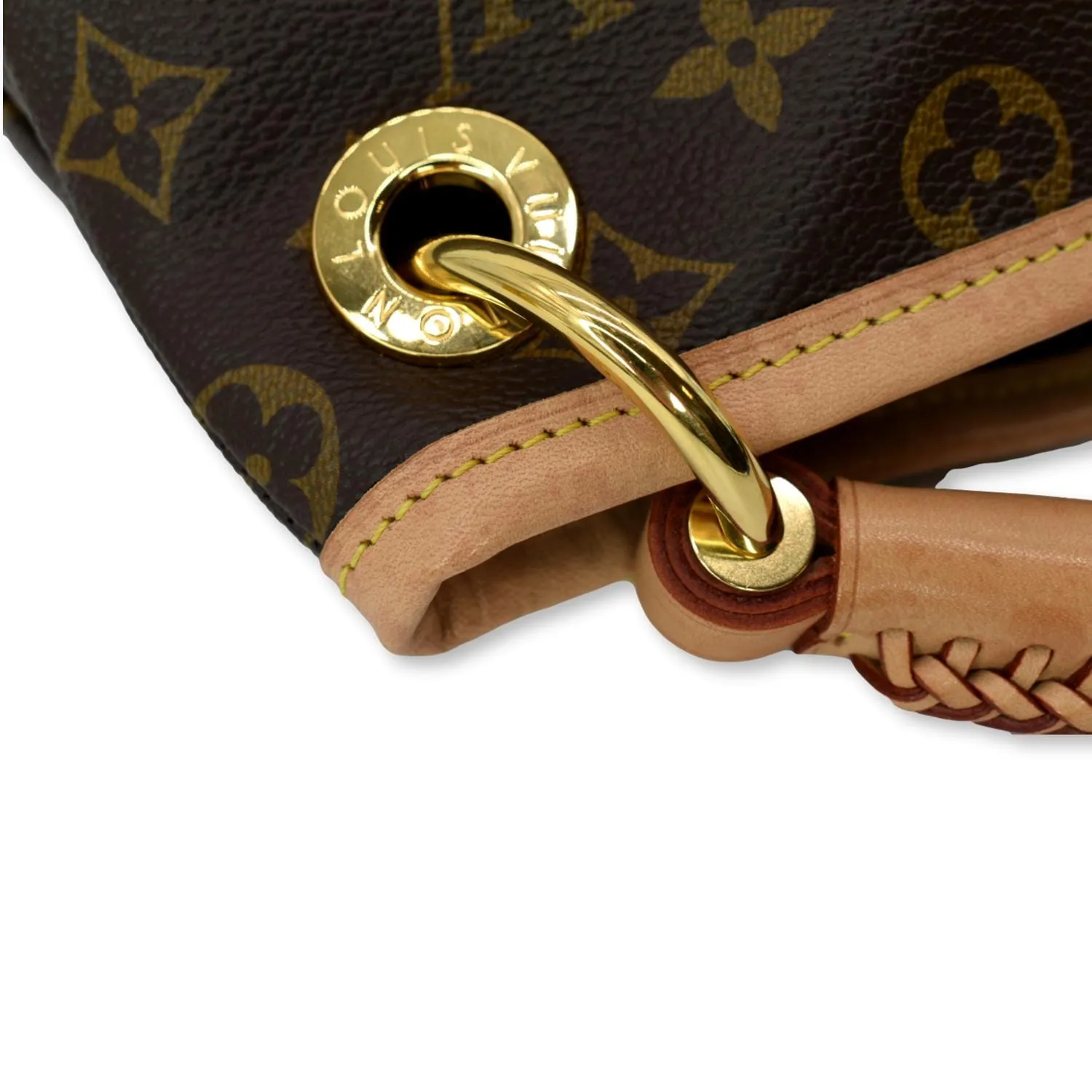 LOUIS VUITTON Artsy MM Monogram Canvas Hobo Bag Brown
