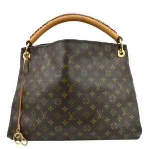 LOUIS VUITTON Artsy MM Monogram Canvas Hobo Bag Brown