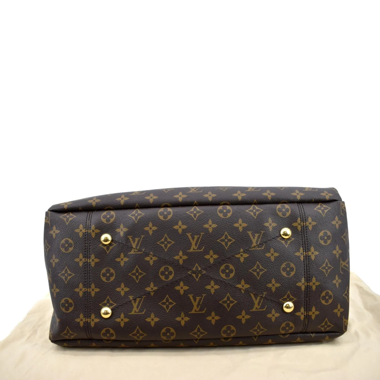 LOUIS VUITTON Artsy MM Monogram Canvas Hobo Bag Brown