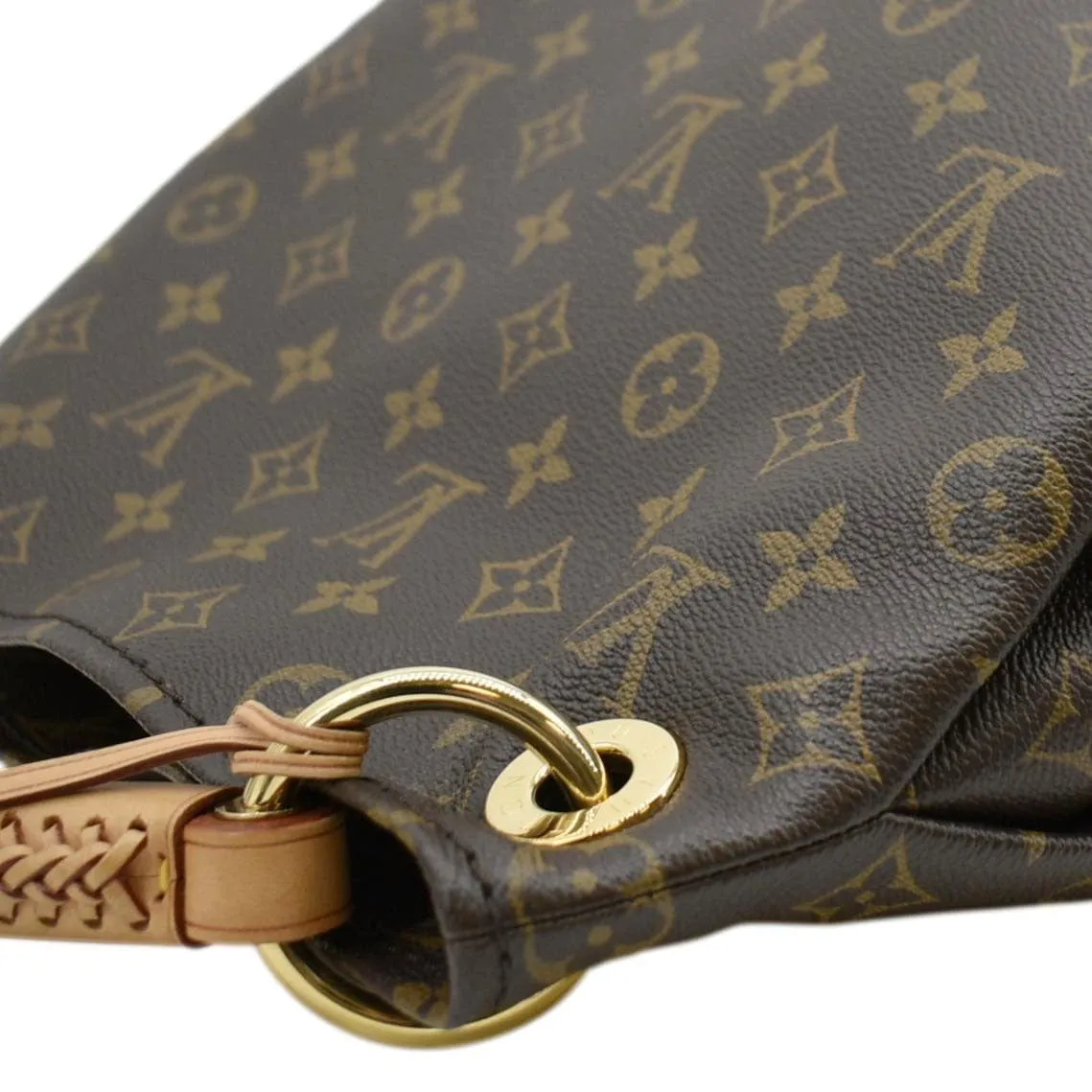 LOUIS VUITTON  Artsy MM Monogram Canvas Hobo Bag Brown
