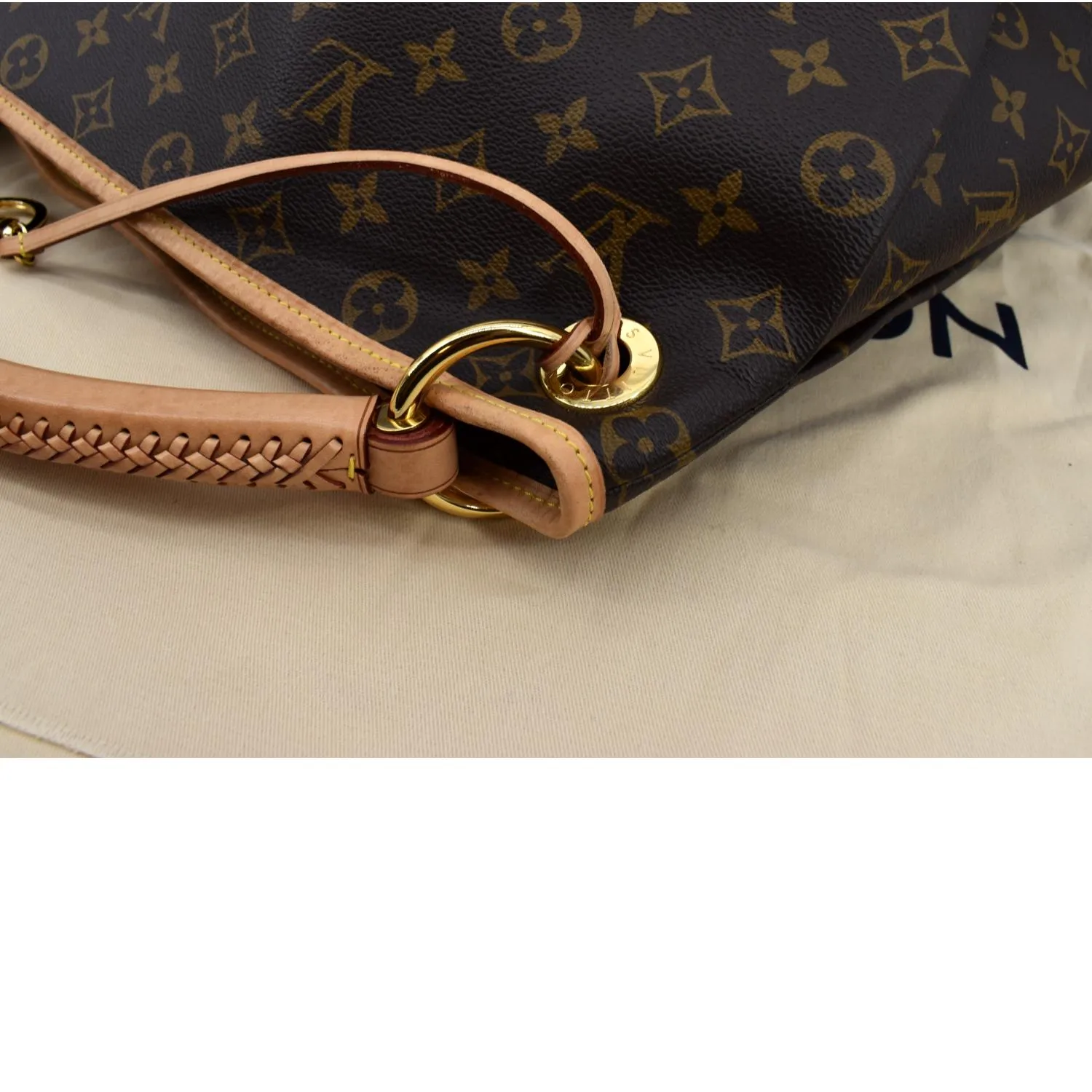 LOUIS VUITTON Artsy MM Monogram Canvas Hobo Bag Brown