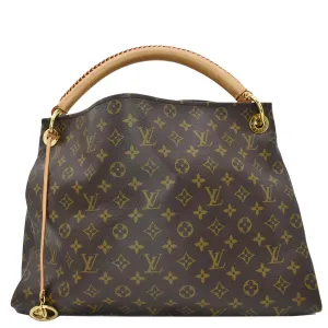 LOUIS VUITTON Artsy MM Monogram Canvas Hobo Bag Brown