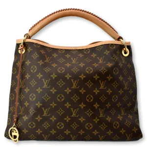 LOUIS VUITTON Artsy MM Monogram Canvas Hobo Bag Brown