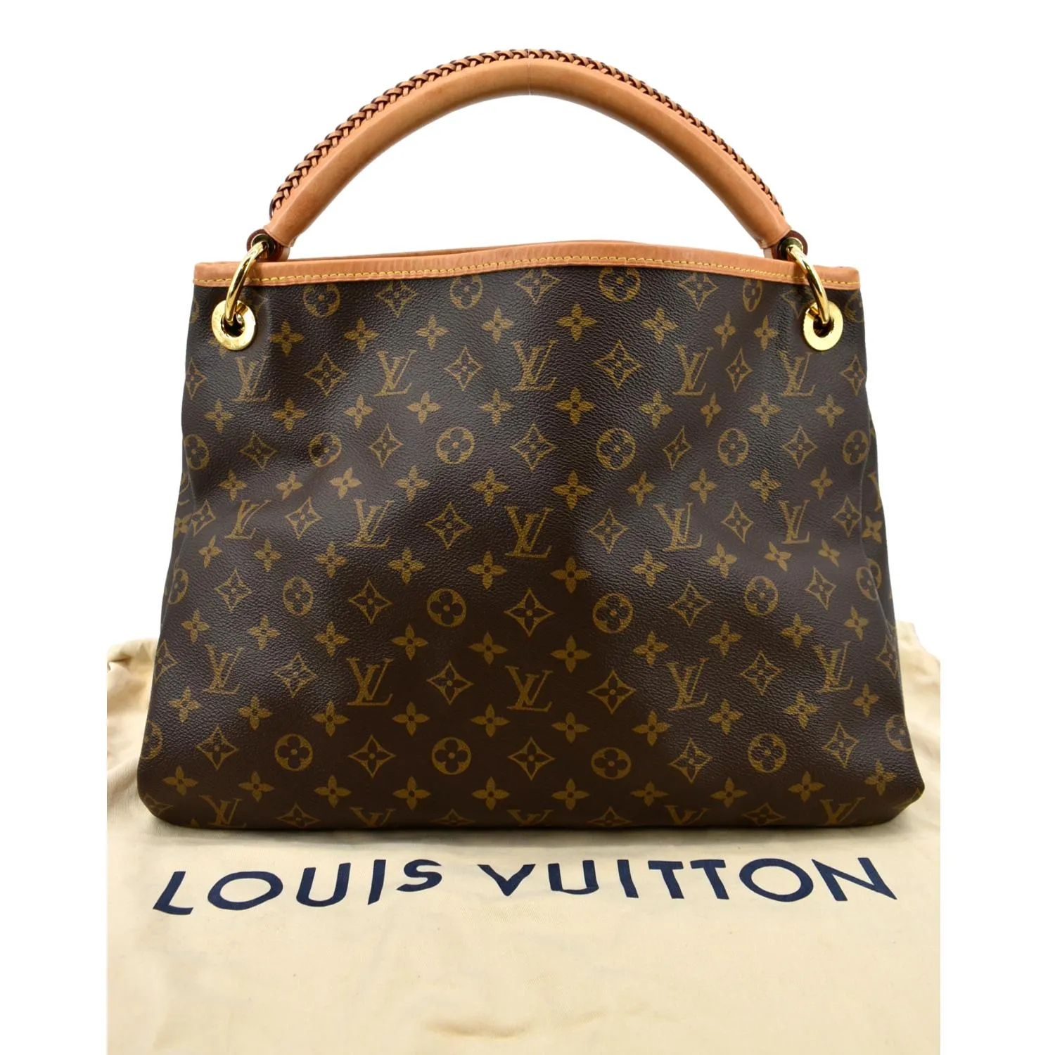 LOUIS VUITTON  Artsy MM Monogram Canvas Hobo Bag Brown