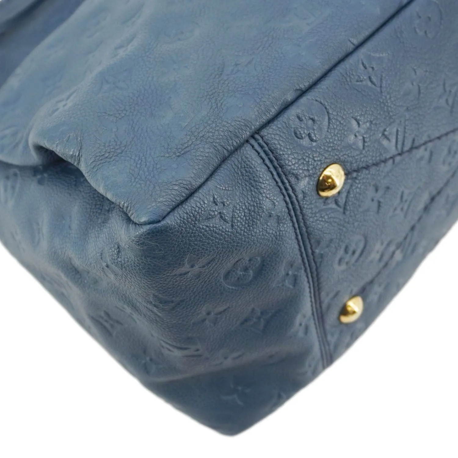 LOUIS VUITTON Artsy MM Monogram Empreinte Leather Hobo Bag Navy Blue