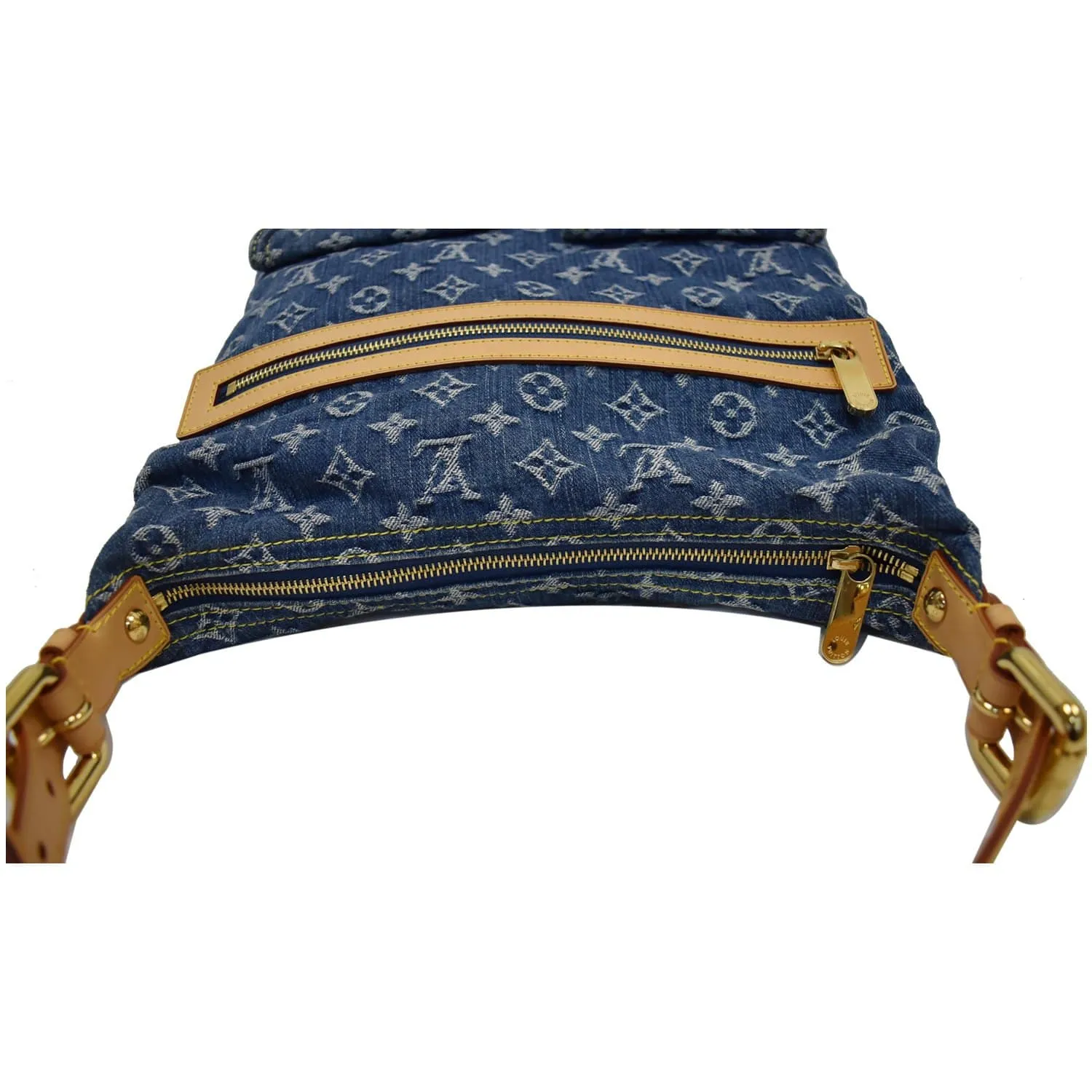 LOUIS VUITTON Baggy GM Monogram Denim Hobo Bag Blue